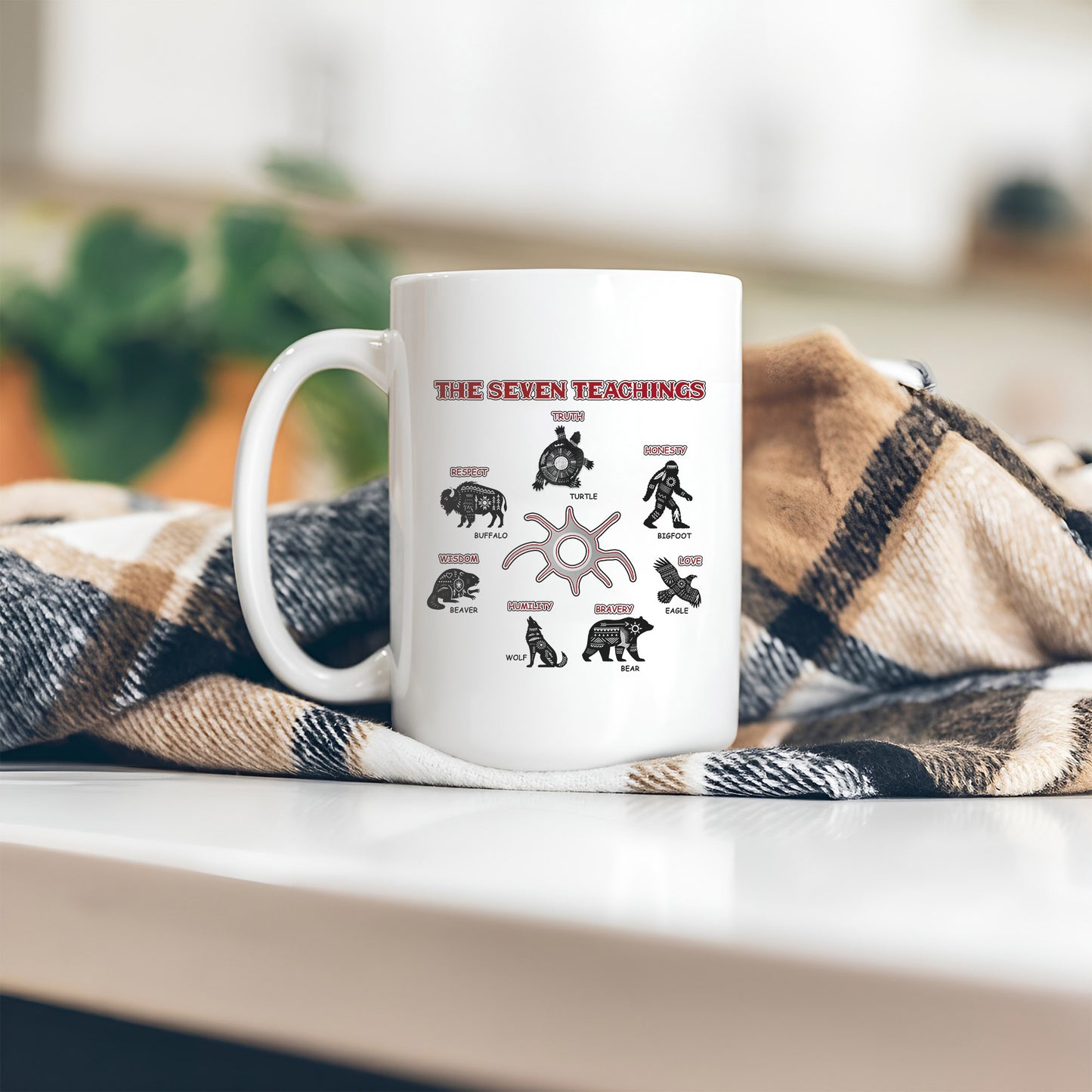 The Seven Teachings - Indigenous Animals Graphic Ceramic Coffee Mug