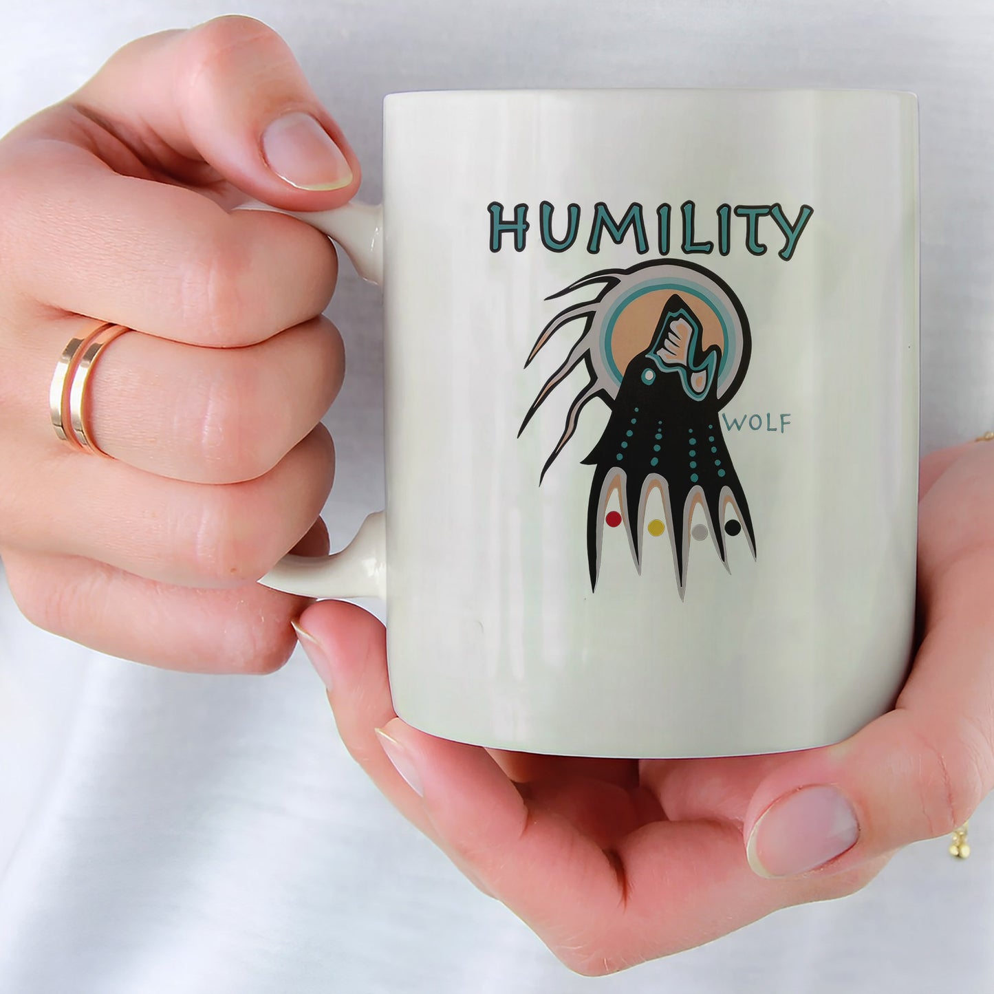 The Seven Sacred Laws - Humility Native American Ceramic Coffee Mug