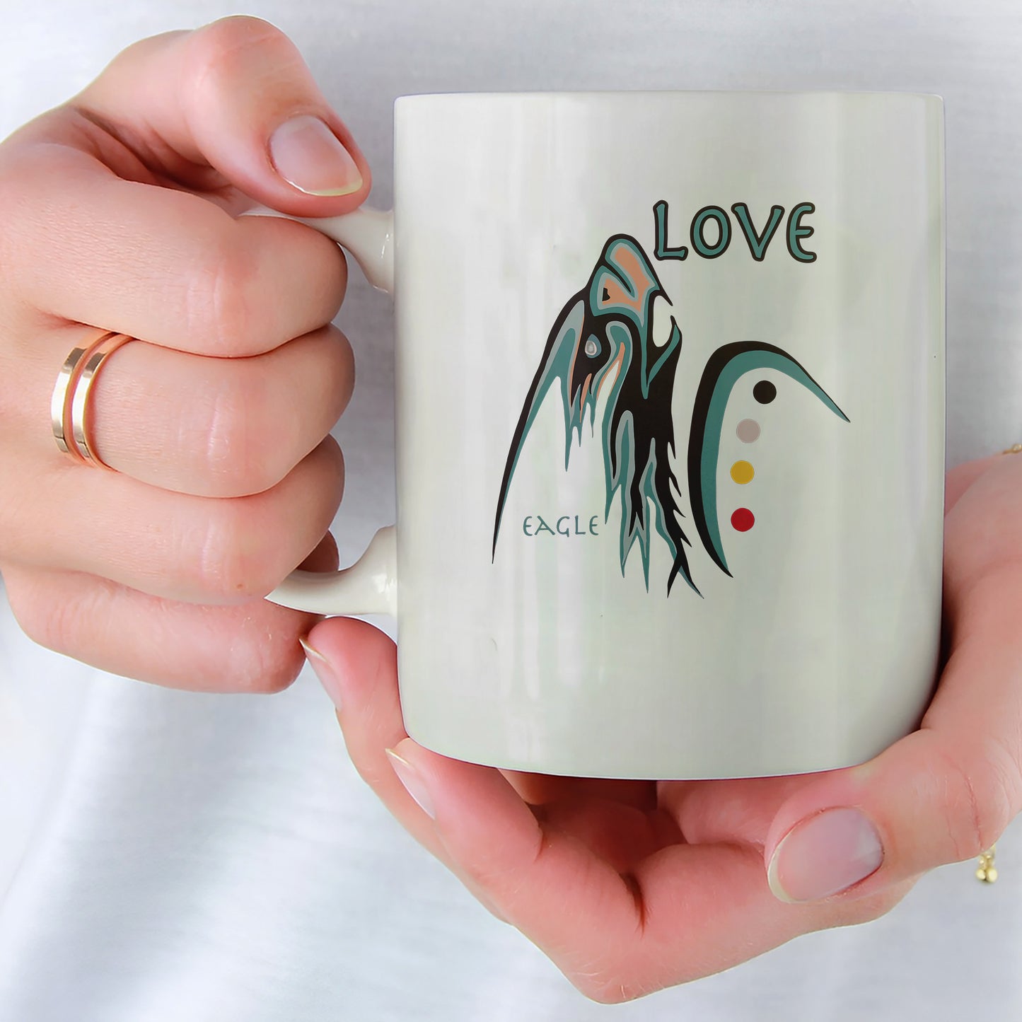 The Seven Sacred Laws - Love Native American Ceramic Coffee Mug