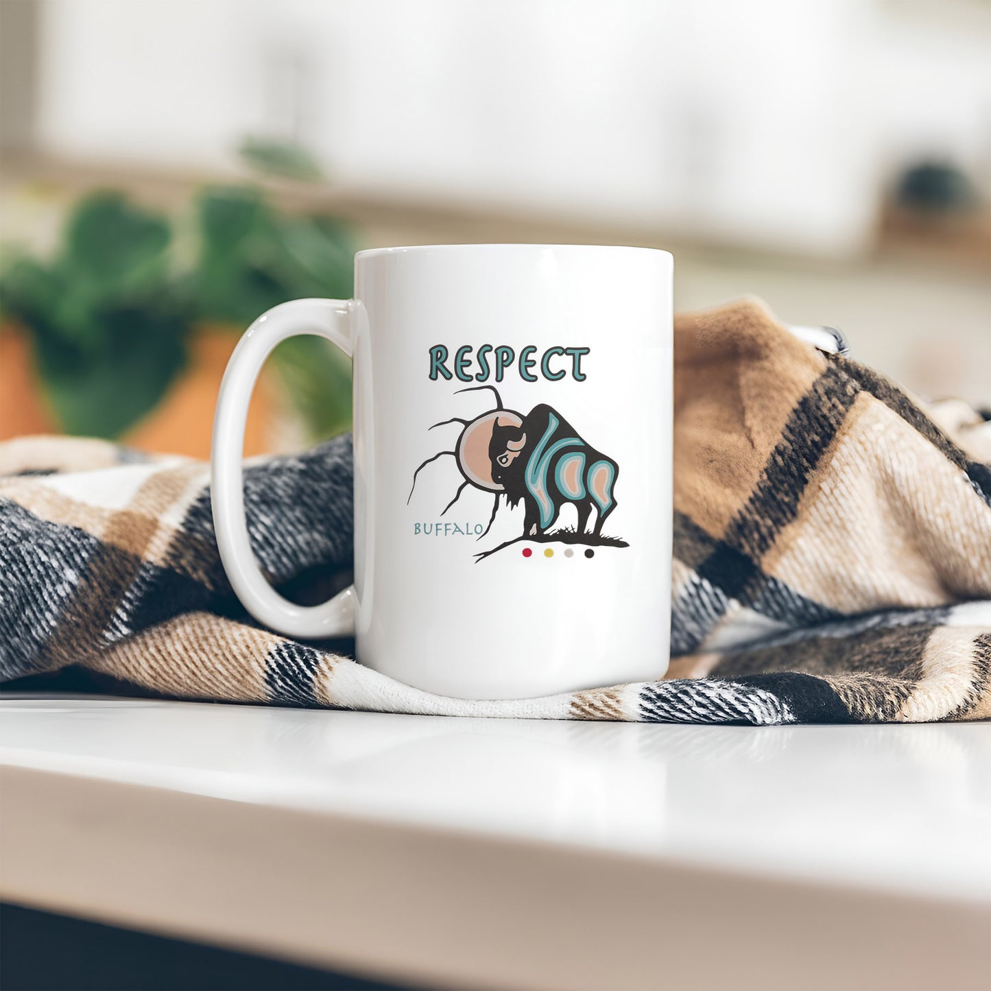The Seven Sacred Laws - Respect Native American Ceramic Coffee Mug