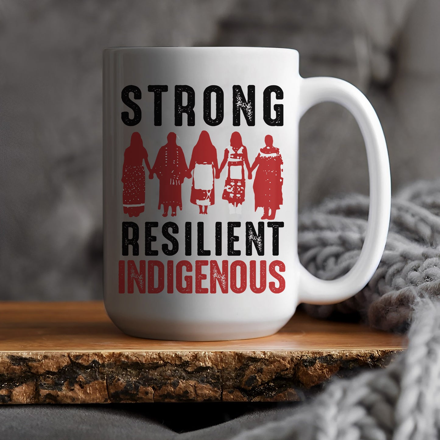 MMIW Strong & Resilient Indigenous Woman Together Ceramic Coffee Mug
