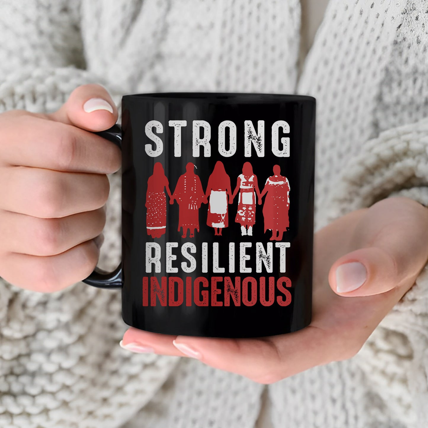 MMIW Strong & Resilient Indigenous Woman Together Ceramic Coffee Mug