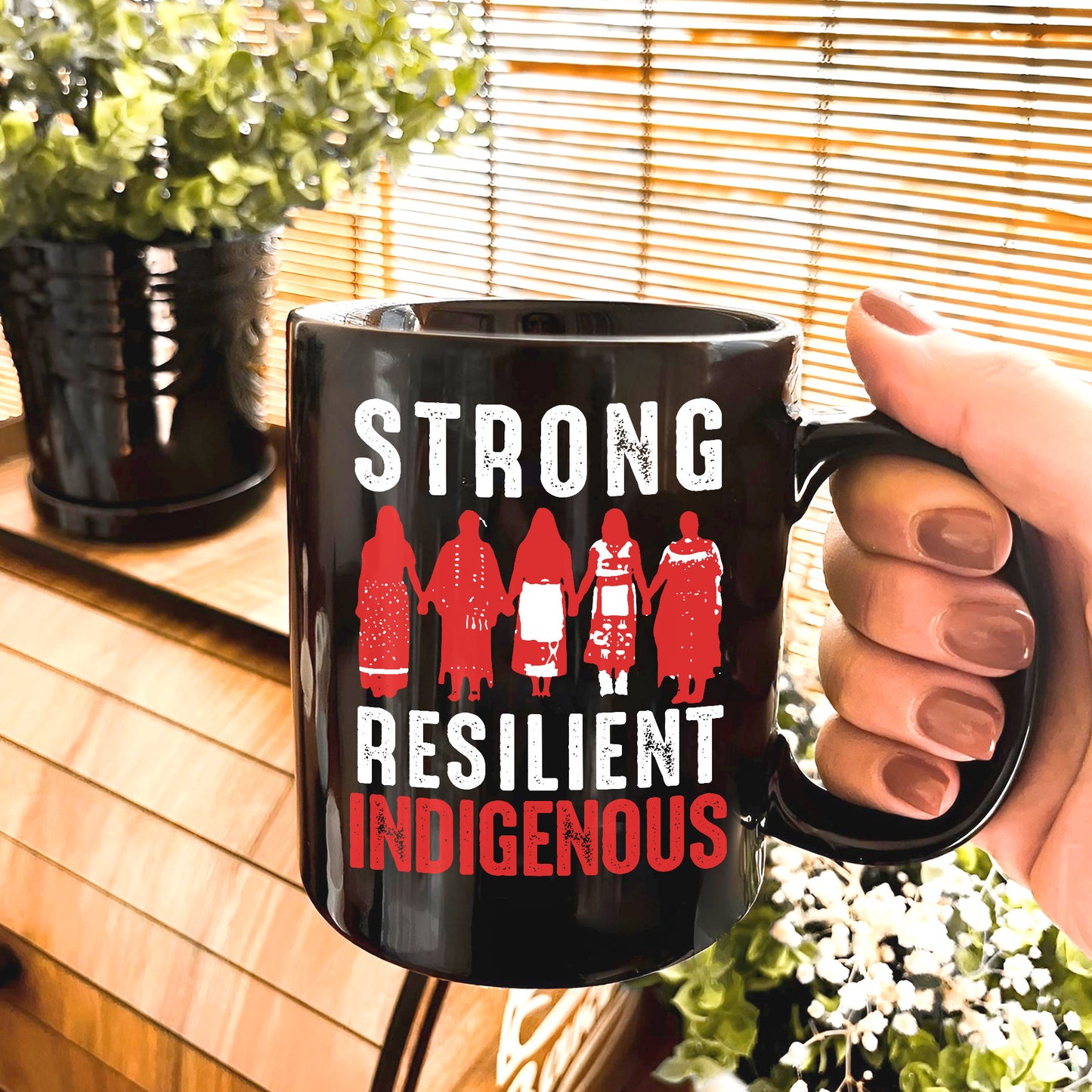 MMIW Strong & Resilient Indigenous Woman Together Ceramic Coffee Mug