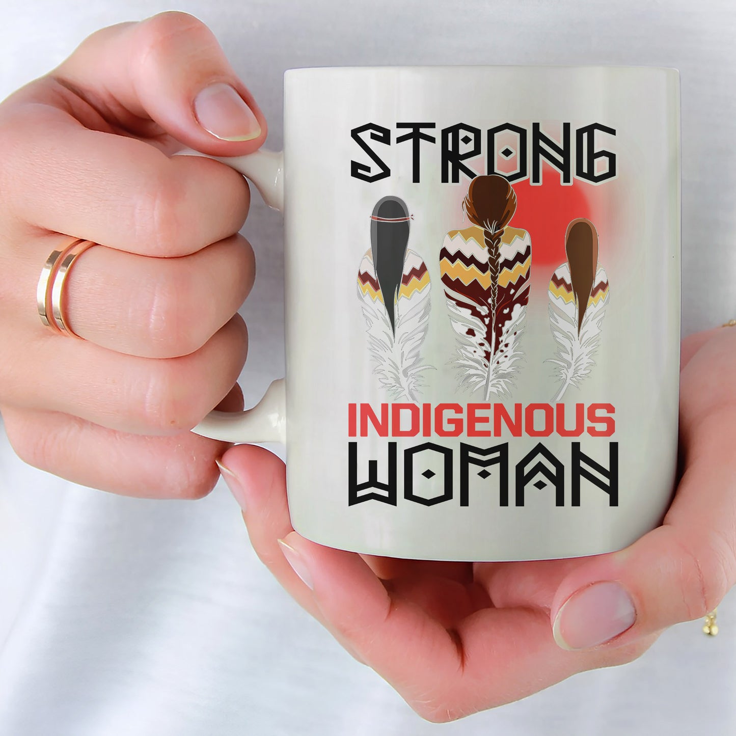 MMIW Strong & Resilient Indigenous Woman Ceramic Coffee Mug