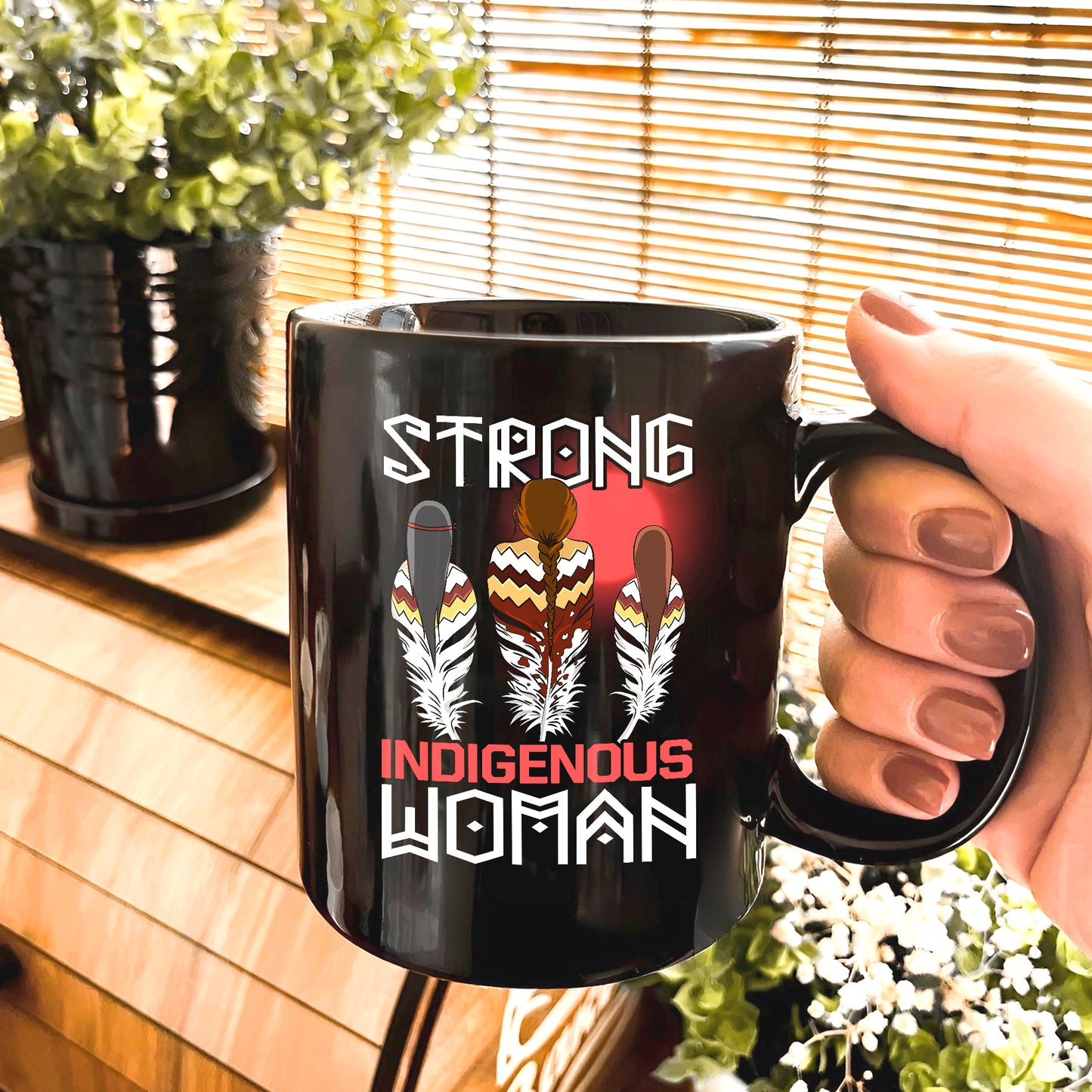 MMIW Strong & Resilient Indigenous Woman Ceramic Coffee Mug