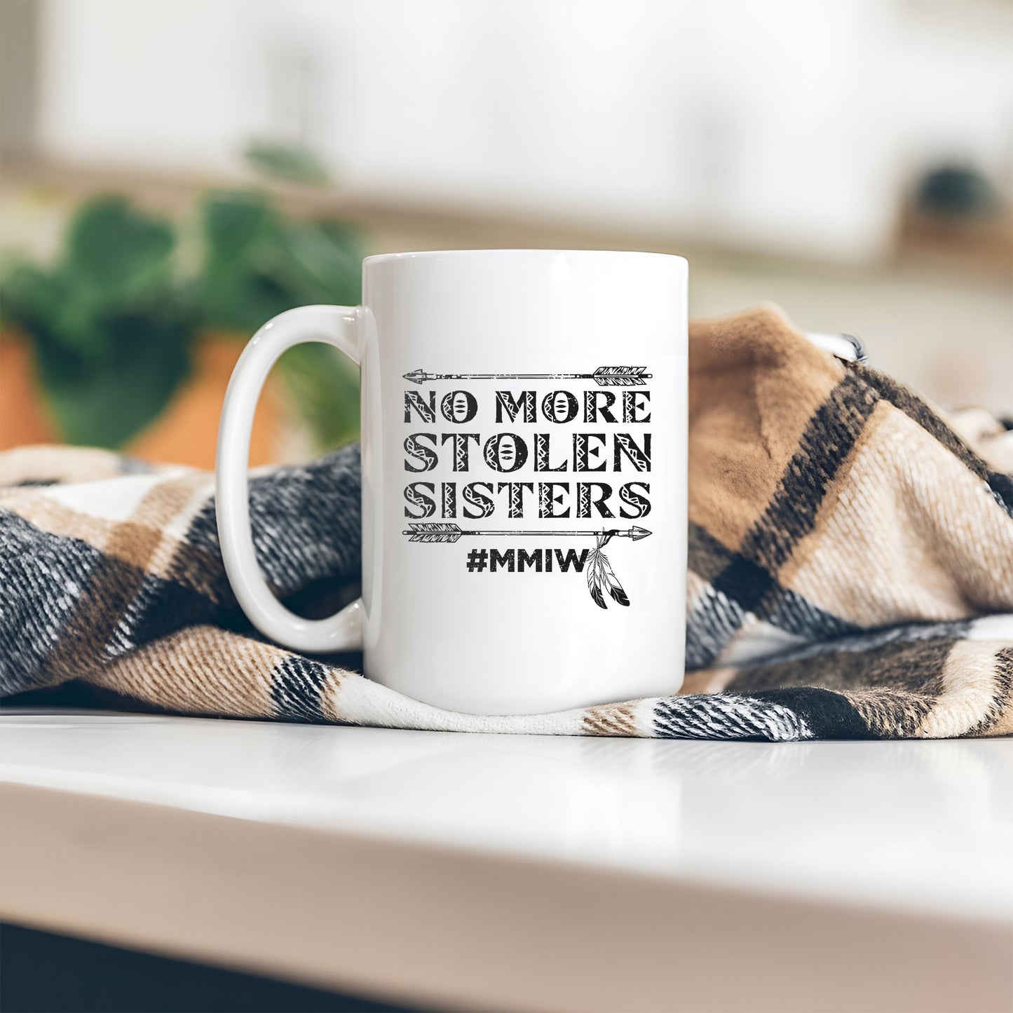 MMIW No More Stolen Sisters Ceramic Mug - Native American Mug for Missing and Murdered Indigenous Women