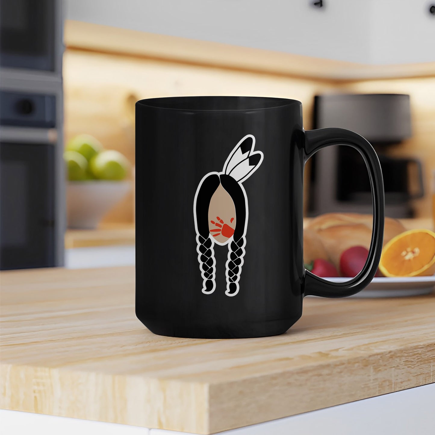 MMIW No More Stolen Sisters Red Hand Ceramic Mug - Empowerment for Missing Indigenous Women