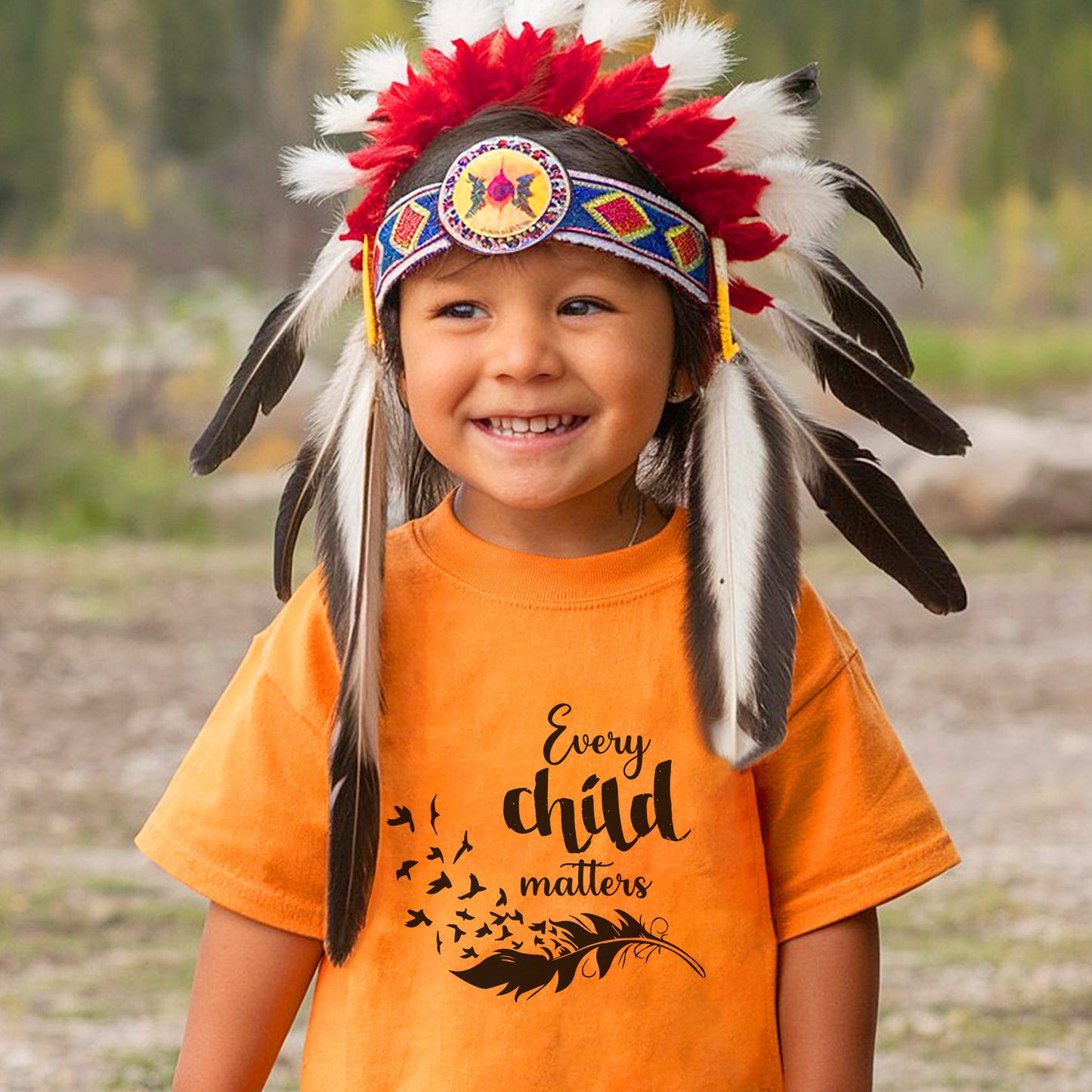 Every Child Matters Black Feather For Orange Day Unisex T-Shirt/Hoodie/Sweatshirt 039