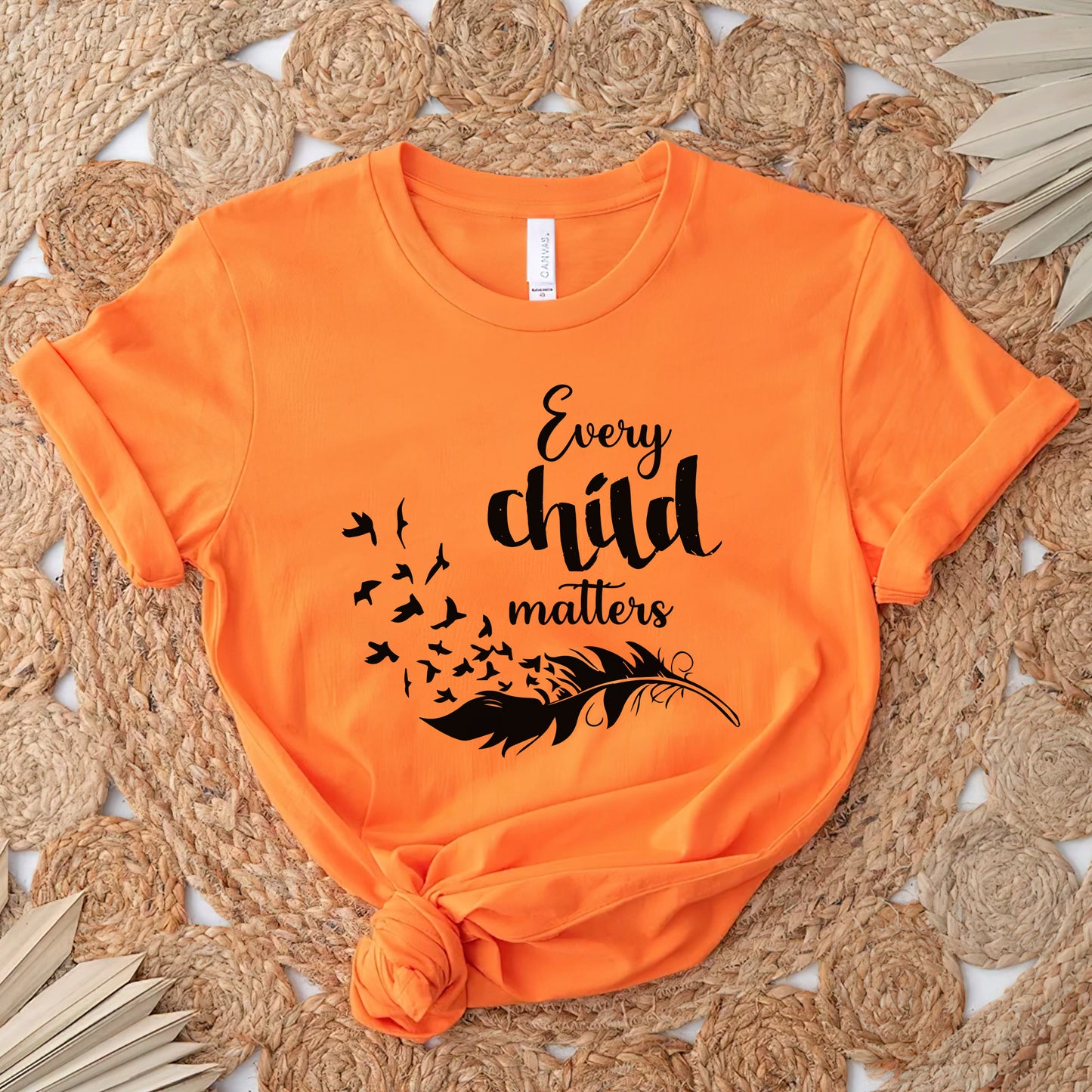 Every Child Matters Black Feather For Orange Day Unisex T-Shirt/Hoodie/Sweatshirt 039