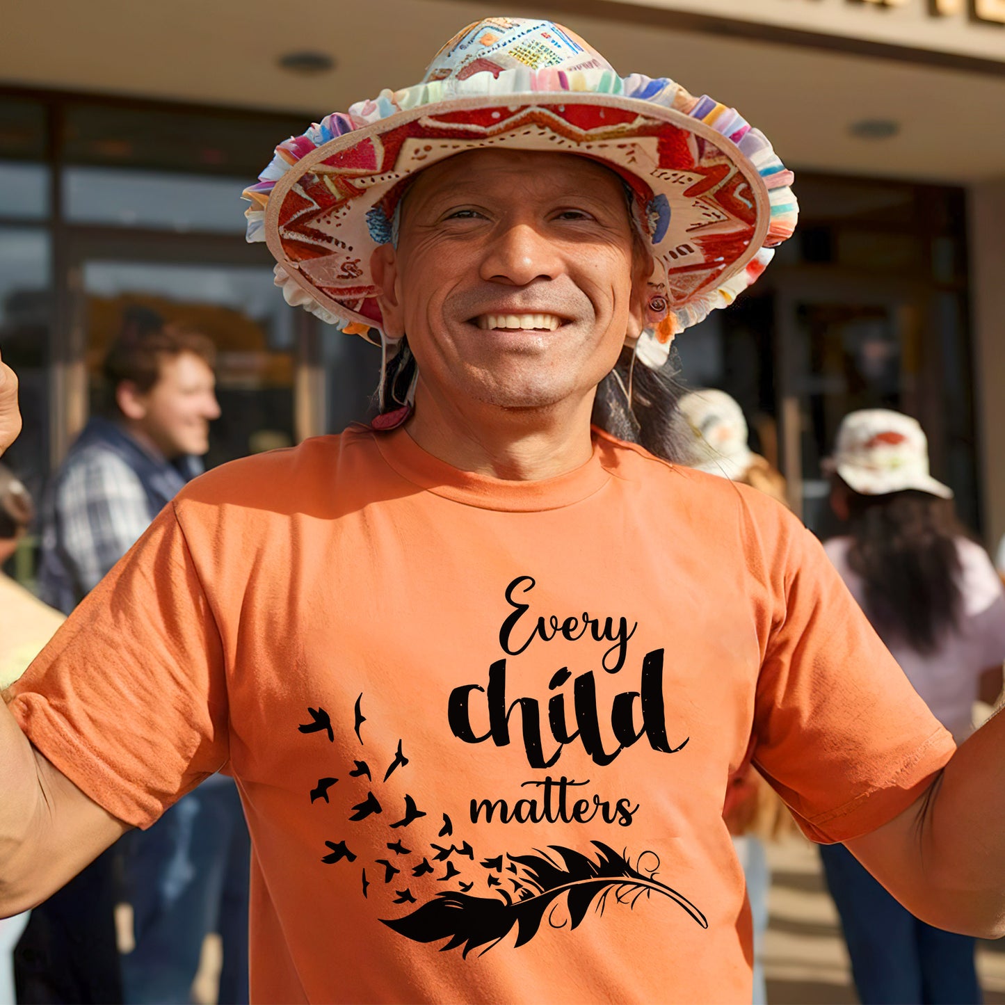 Every Child Matters Black Feather For Orange Day Unisex T-Shirt/Hoodie/Sweatshirt 039