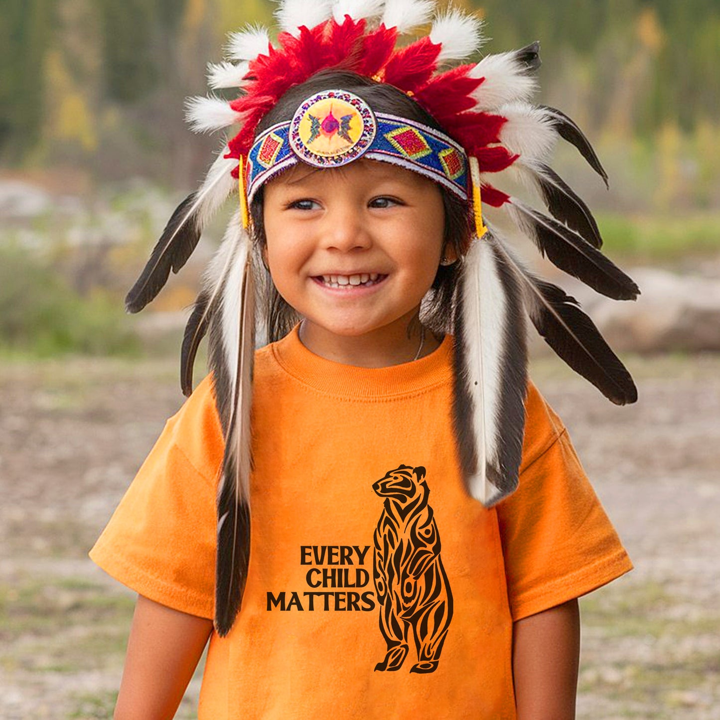 Every Child Matters Black Bear For Orange Day Unisex T-Shirt/Hoodie/Sweatshirt 040