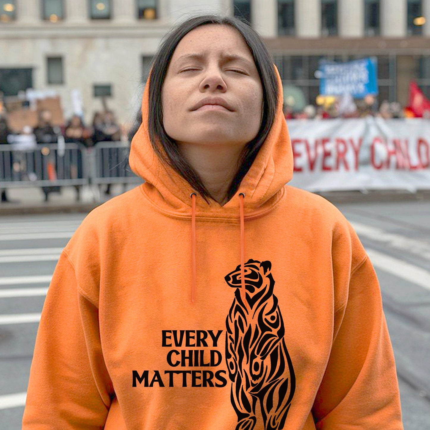 Every Child Matters Black Bear For Orange Day Unisex T-shirt/Hoodie/Sweatshirt 040