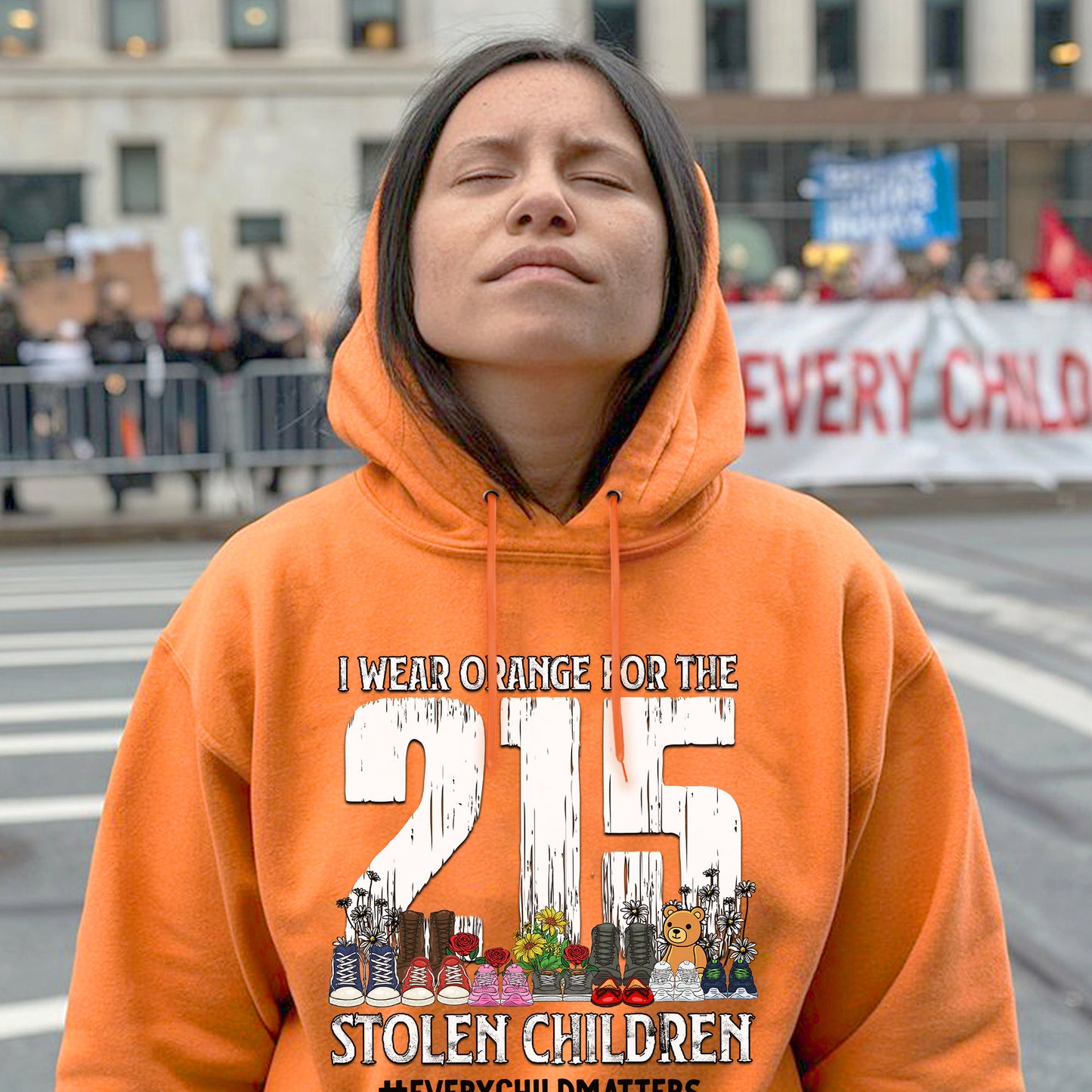 Every Child Matters I Wear Orange For The 215 Unisex T-Shirt/Hoodie/Sweatshirt 042