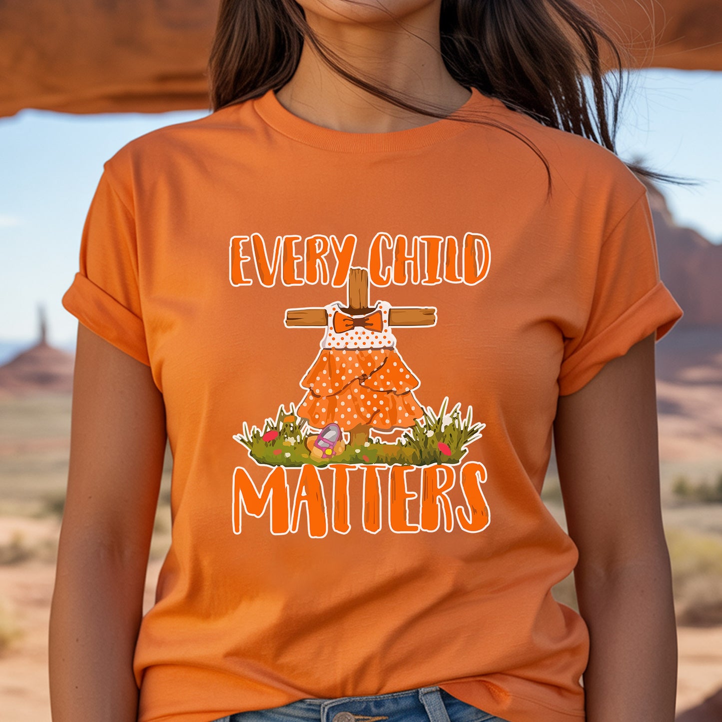 Every Child Matters Pine Tree Orange Unisex T-Shirt/Hoodie/Sweatshirt 048