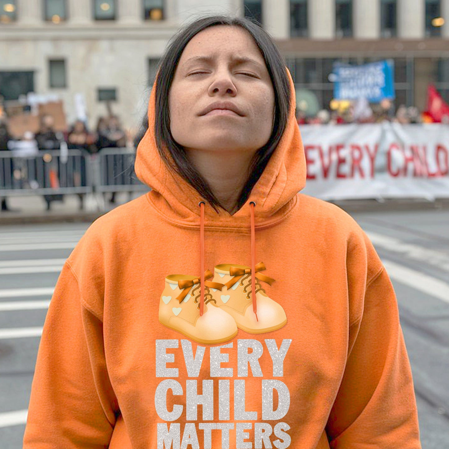 Every Child Matters Shoes Orange Unisex T-Shirt/Hoodie/Sweatshirt 049