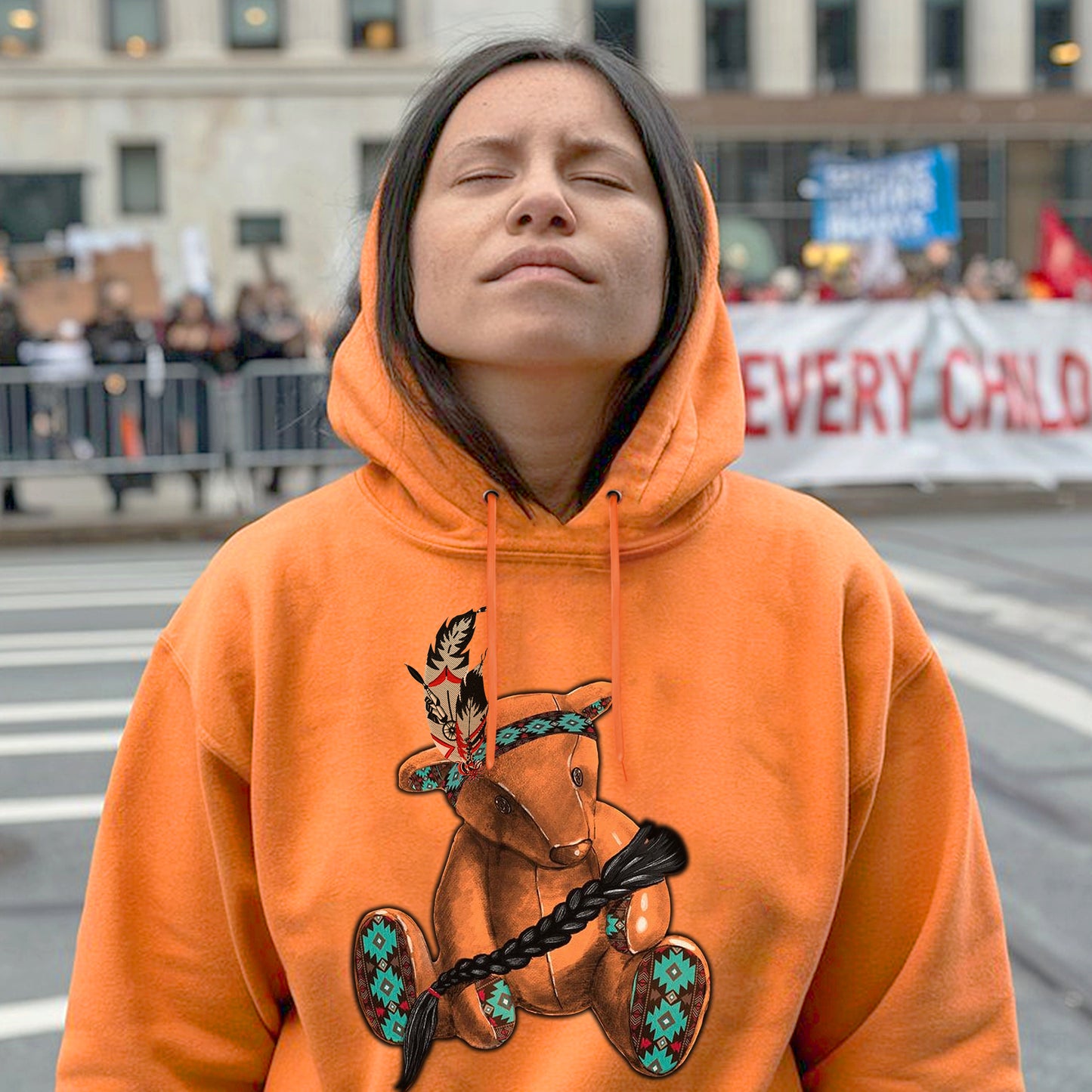 Every Child Matters Orange Bear Indigenous Unisex T-Shirt/Hoodie/Sweatshirt 060