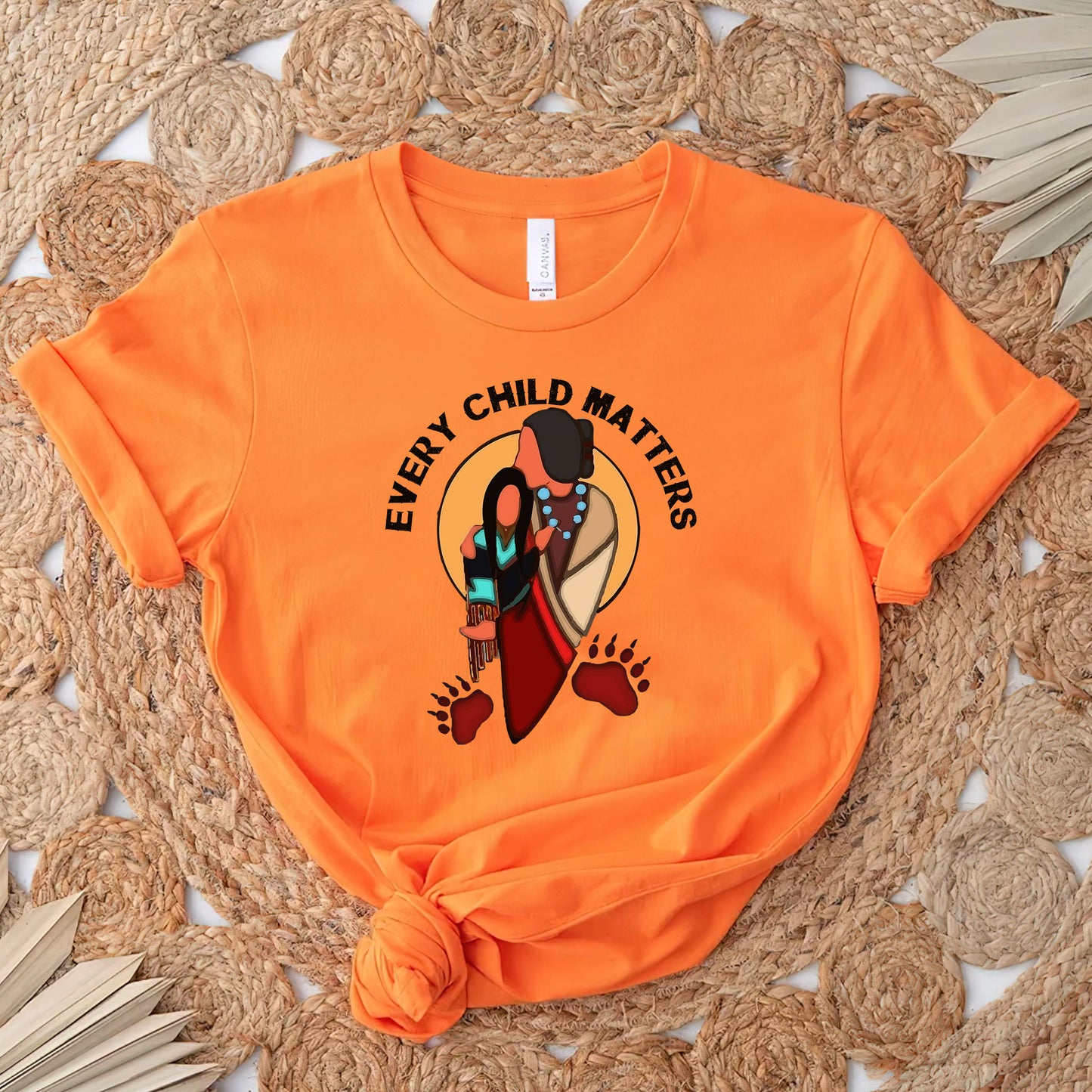 Every Child Matters Grandma With Niece Indigenous Unisex T-Shirt/Hoodie/Sweatshirt 071