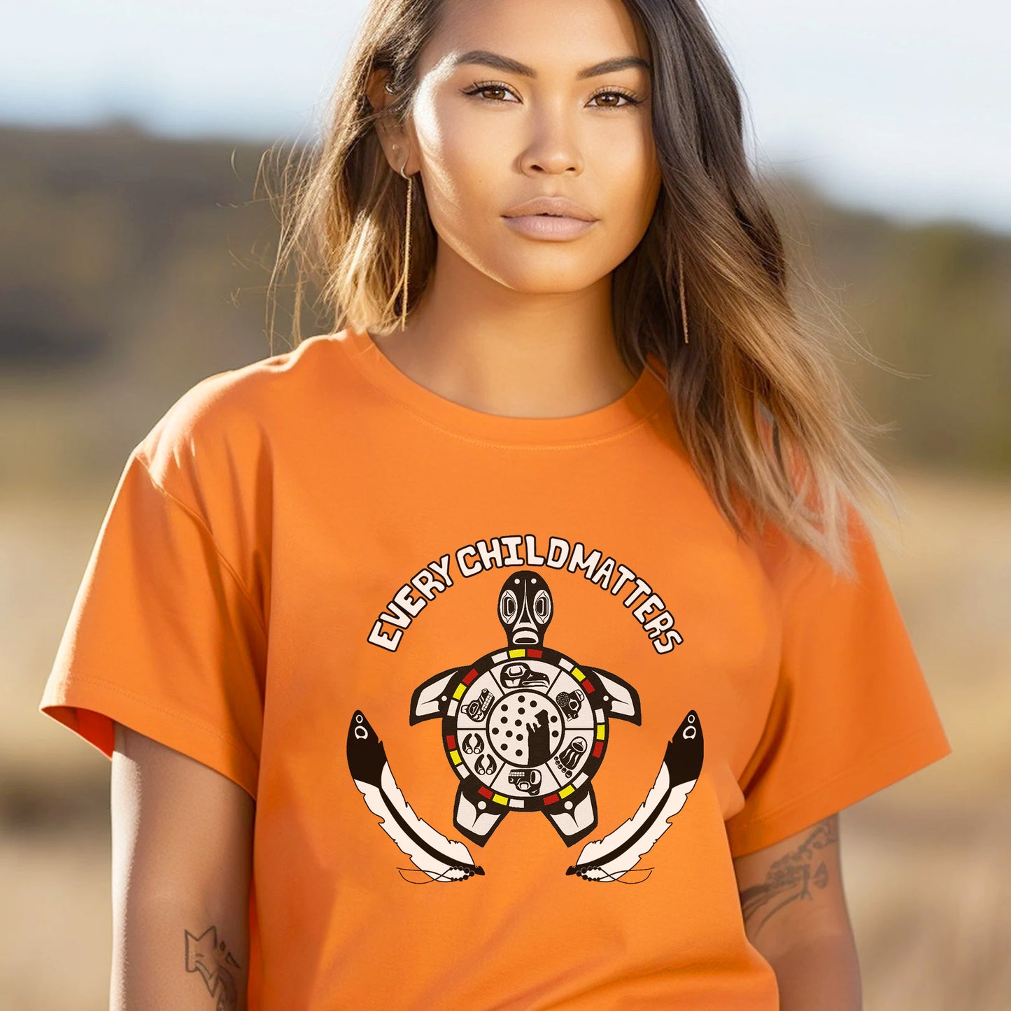 Healing Circle Turtle For Orange Day Unisex T-Shirt/Hoodie/Sweatshirt 163