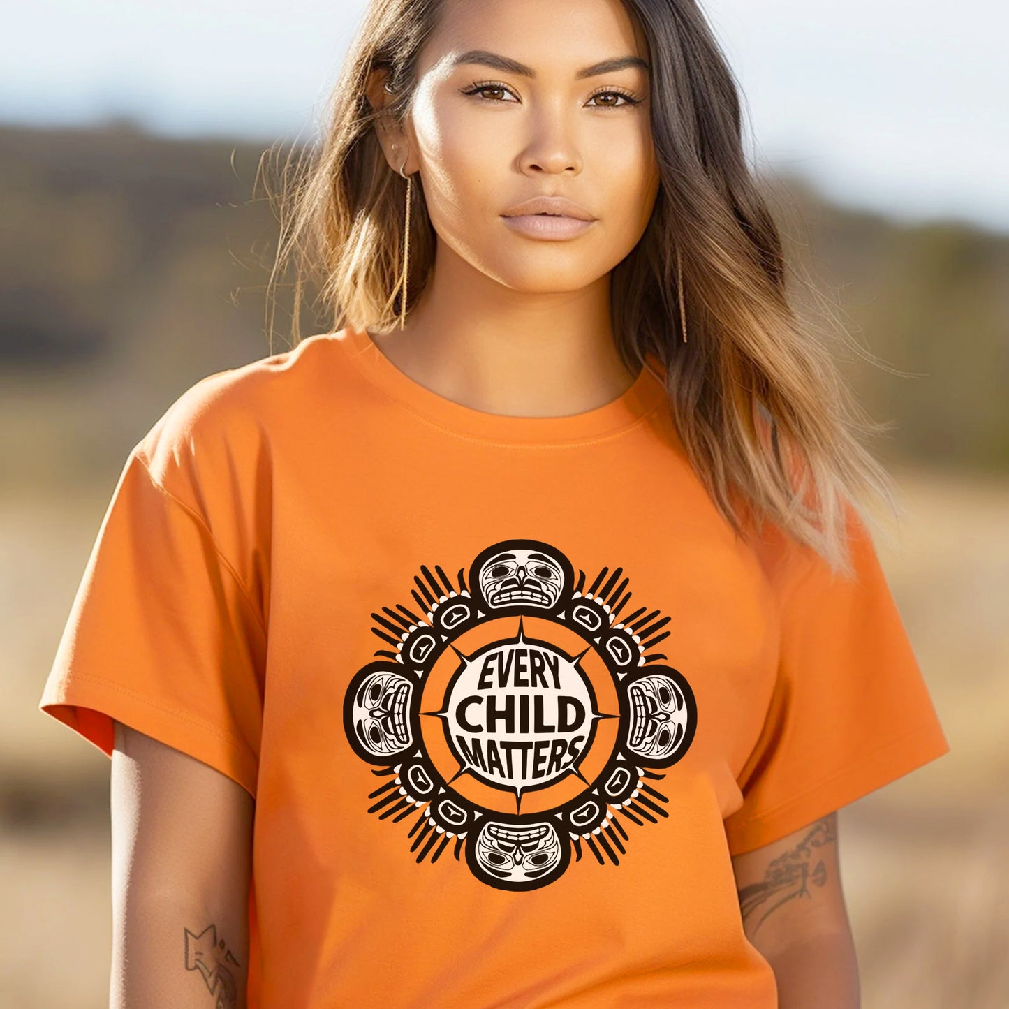 Every Child Matters Indigenous Sun For Orange Shirt Day Unisex T-Shirt/Hoodie/Sweatshirt 168