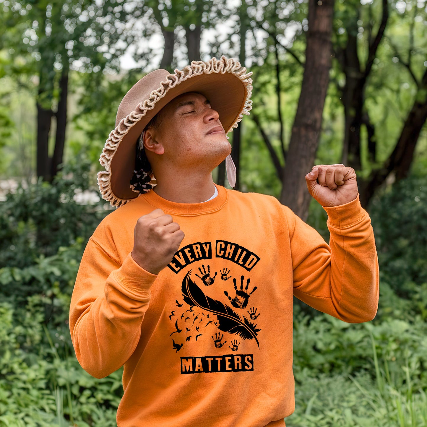 Every Child Matters Feather & Handprints For Orange Shirt Day Unisex T-Shirt/Hoodie/Sweatshirt 170