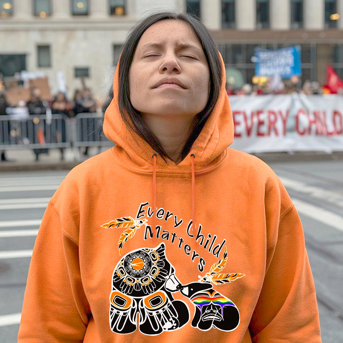 Every Child Matters Bear Eagle Spirit For Orange Shirt Day Unisex T-Shirt/Hoodie/Sweatshirt 171