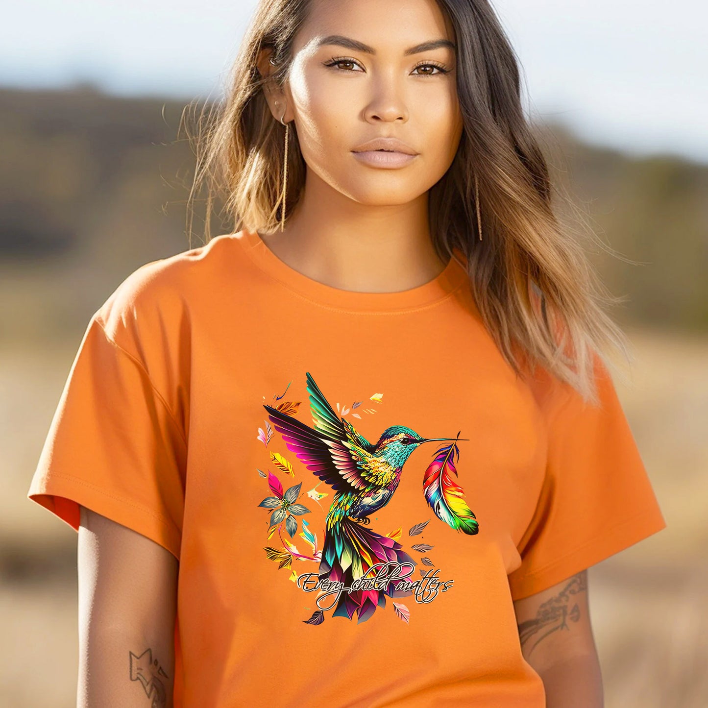 Every Child Matters Hummingbird Feather For Orange Shirt Day Unisex T-Shirt/Hoodie/Sweatshirt 173