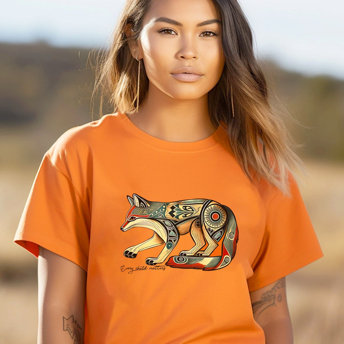 Every Child Matters Spirit Fox For Orange Shirt Day Unisex T-Shirt/Hoodie/Sweatshirt 174