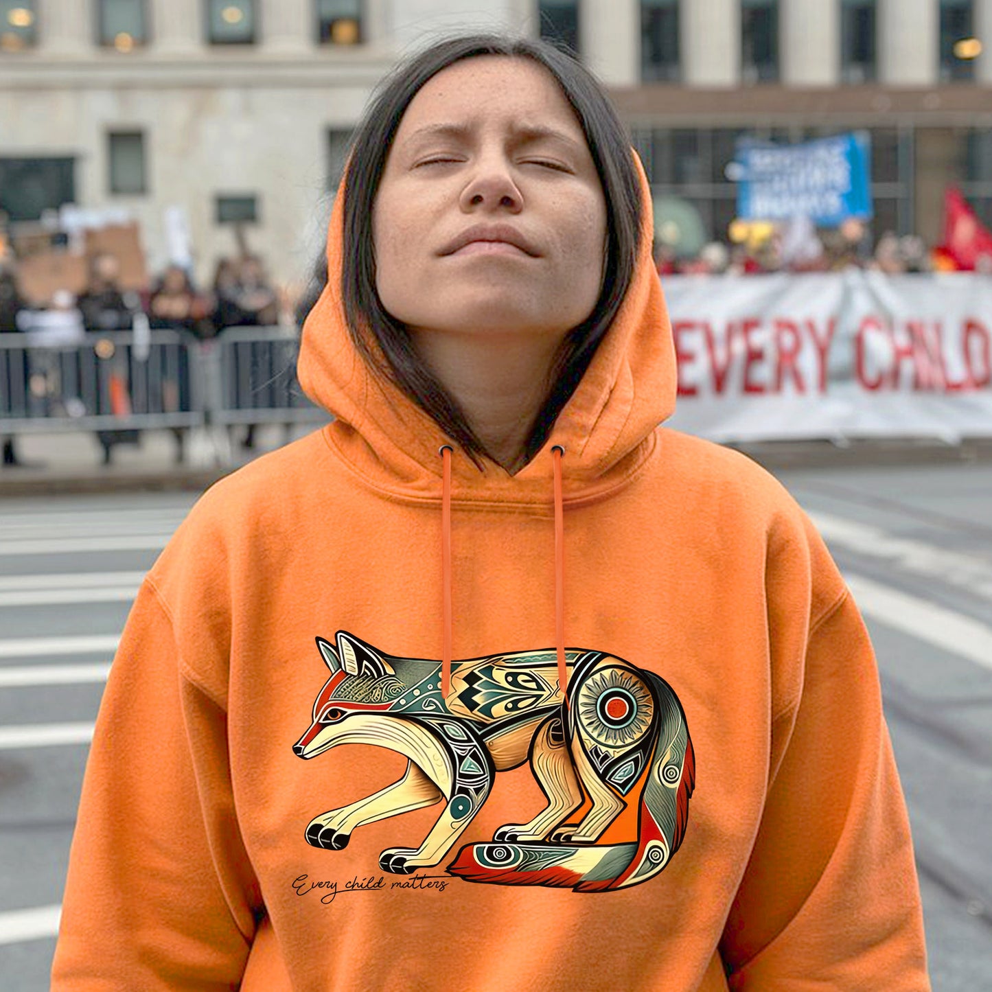 Every Child Matters Native Fox Totem Native American Unisex T-Shirt/Hoodie/Sweatshirt 174