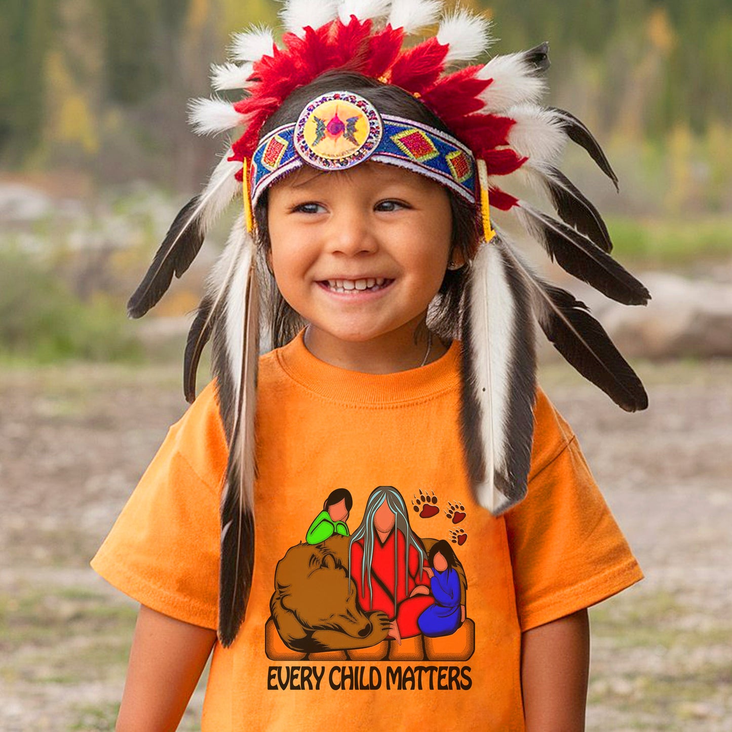 Every Child Matters Family Bear Spirit For Orange Shirt Day Unisex T-Shirt/Hoodie/Sweatshirt 175