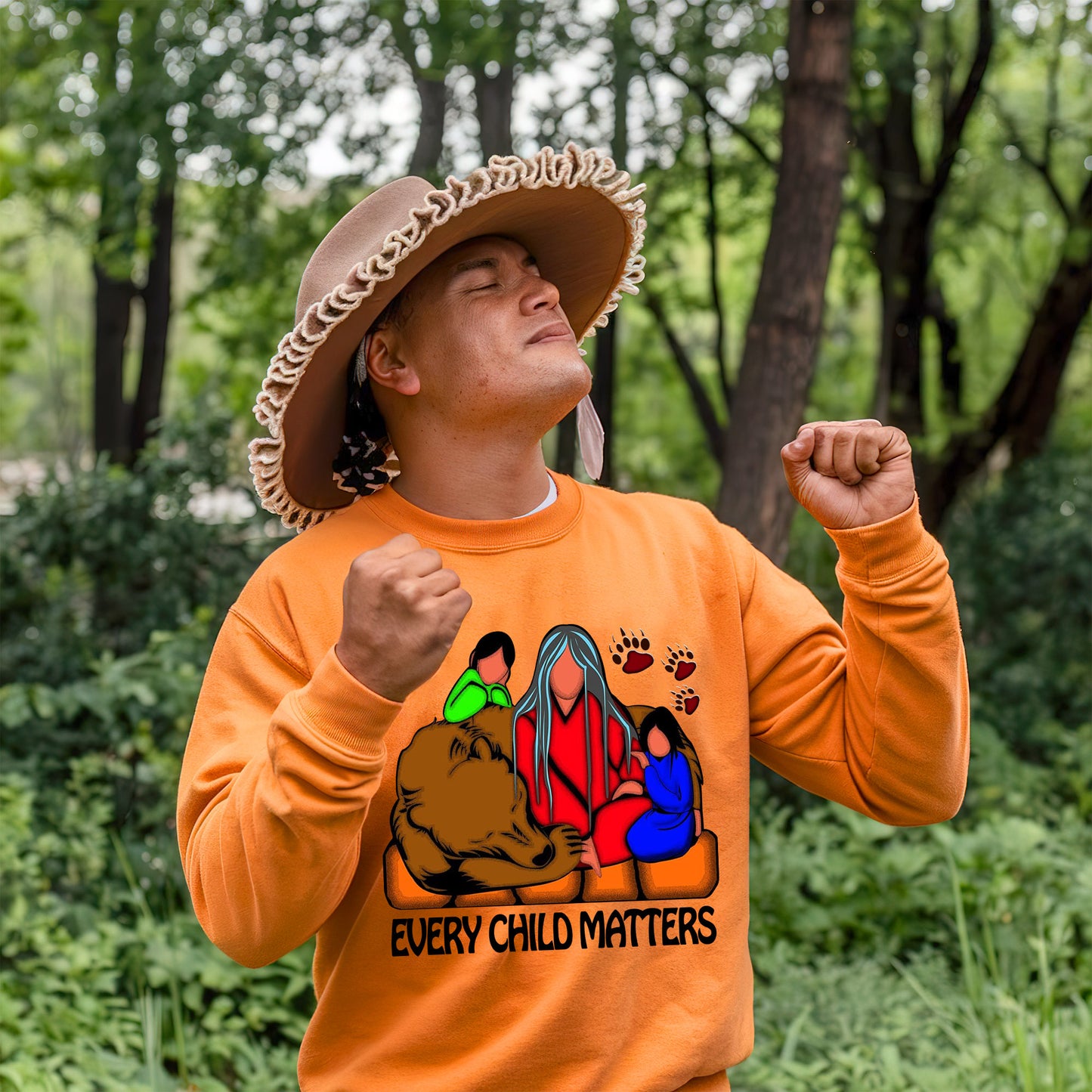 Every Child Matters Family Bear Spirit For Orange Shirt Day Unisex T-Shirt/Hoodie/Sweatshirt 175