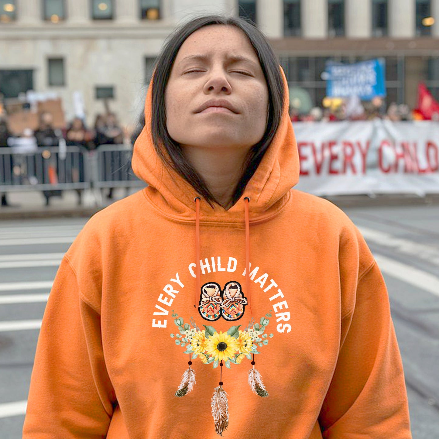 Every Child Matters Moccasins Sunflower For Orange Shirt Day Unisex T-Shirt/Hoodie/Sweatshirt 177
