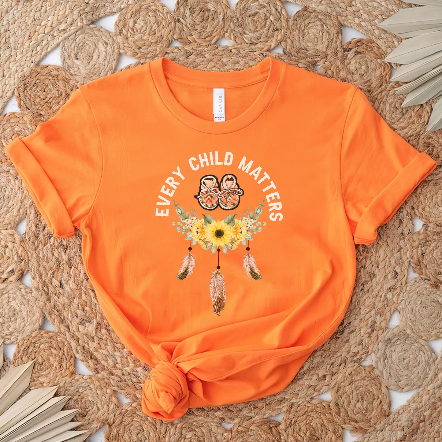 Every Child Matters Moccasins Sunflower For Orange Shirt Day Unisex T-Shirt/Hoodie/Sweatshirt 177