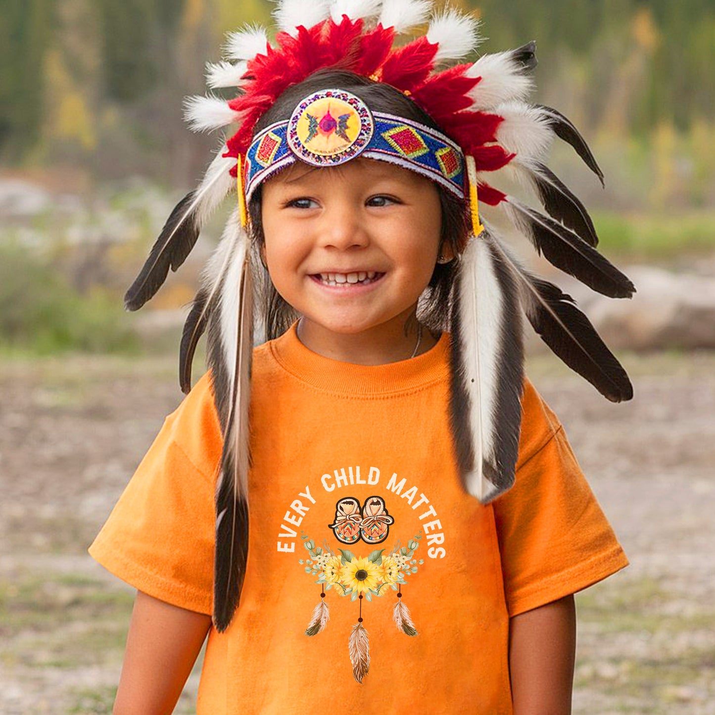 Every Child Matters Moccasins Sunflower For Orange Shirt Day Unisex T-Shirt/Hoodie/Sweatshirt 177