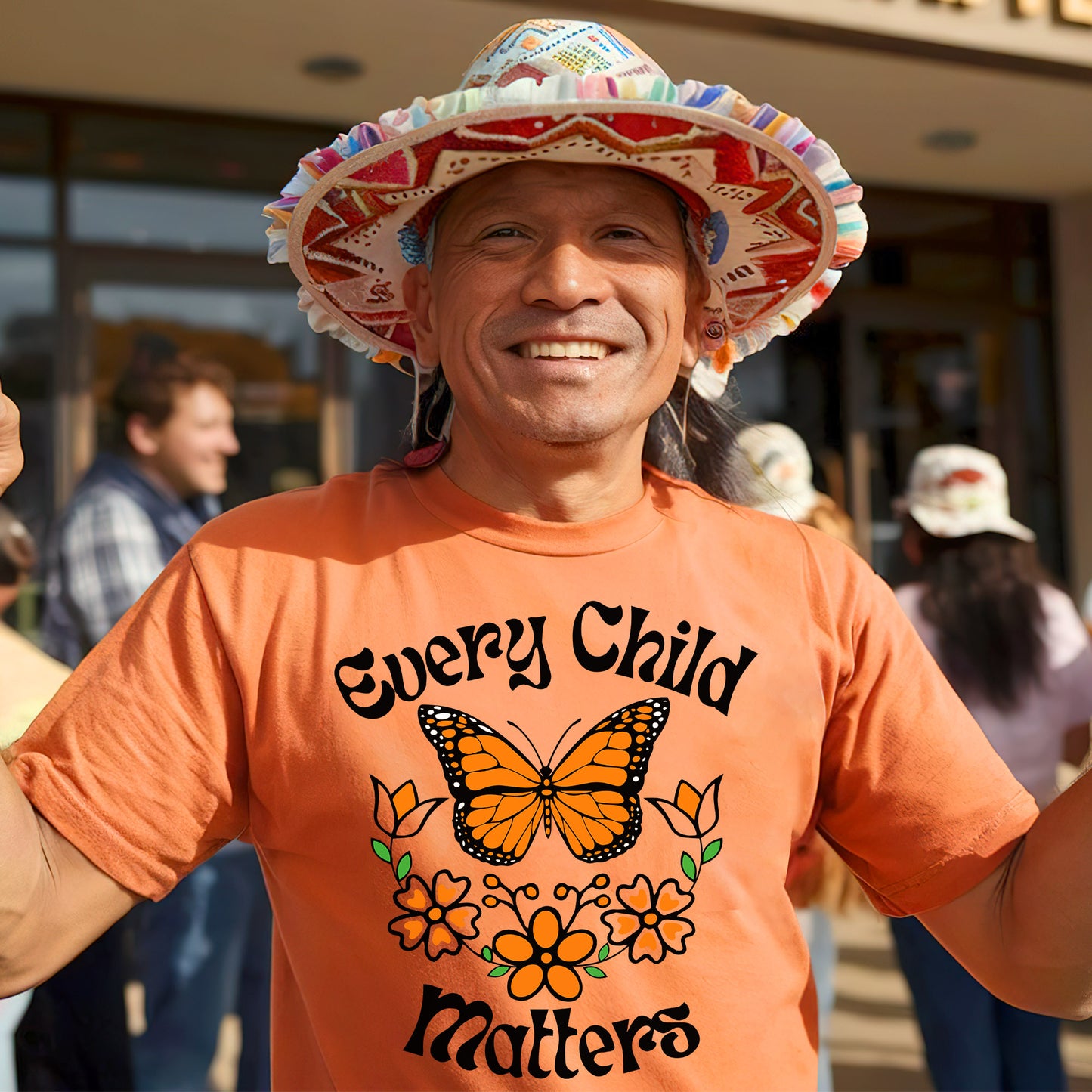 Every Child Matters Native Orange Butterfly Native American Unisex T-Shirt/Hoodie/Sweatshirt 187