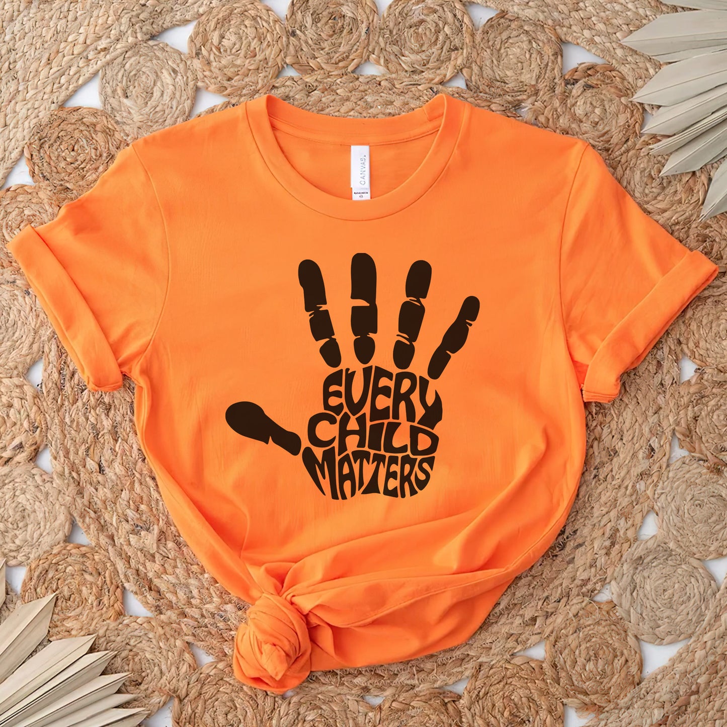 Every Child Matters Handprint Typography For Orange Shirt Day Unisex T-Shirt/Hoodie/Sweatshirt 190