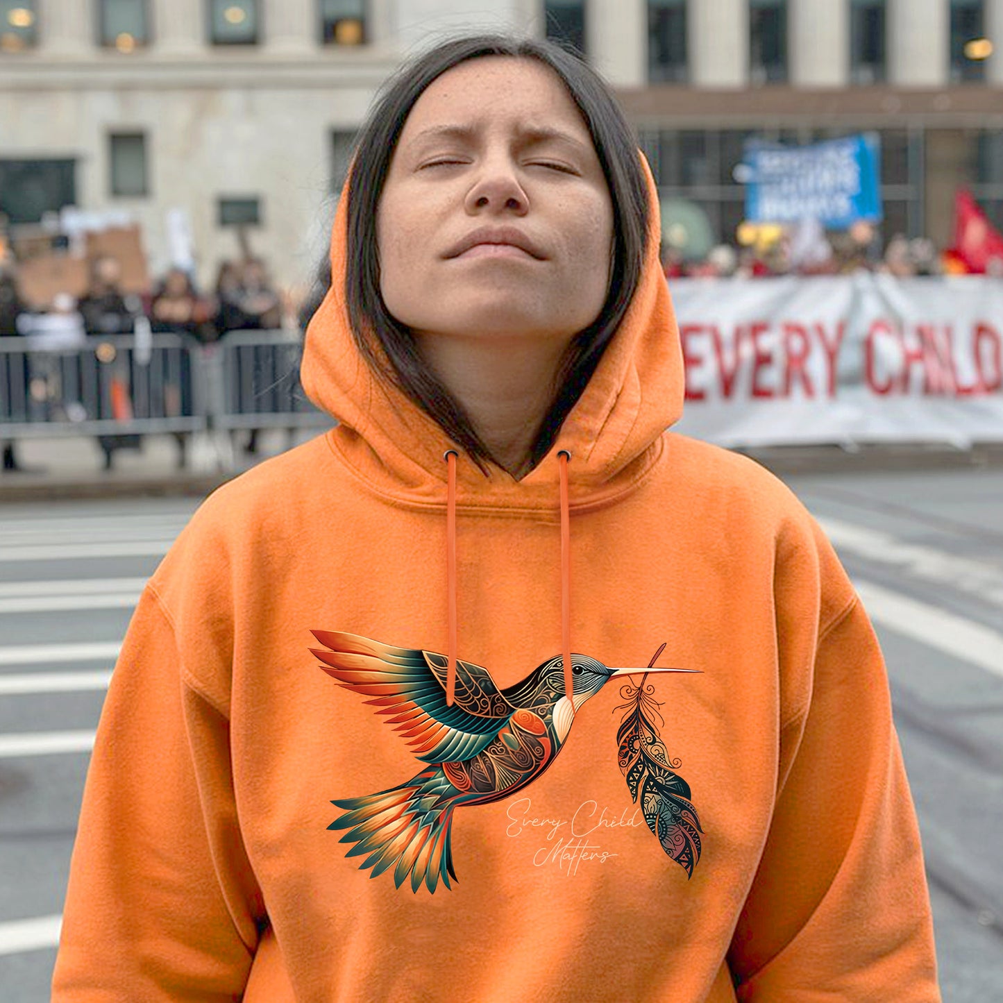 Every Child Matters Sacred Hummingbird For Orange Shirt Day Unisex T-Shirt/Hoodie/Sweatshirt 191