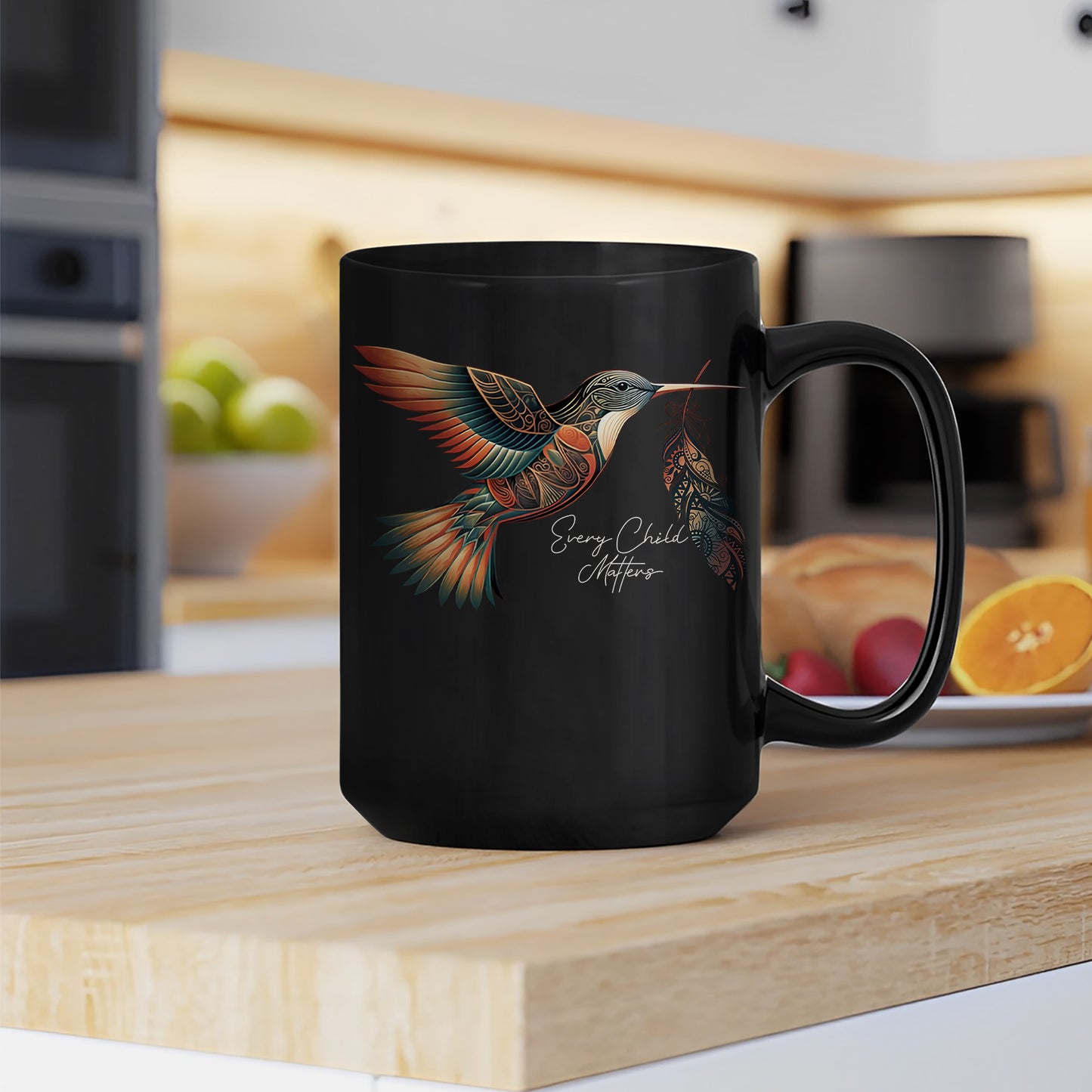 Every Child Matters Hummingbird Feather Native American Ceramic Coffee Mug