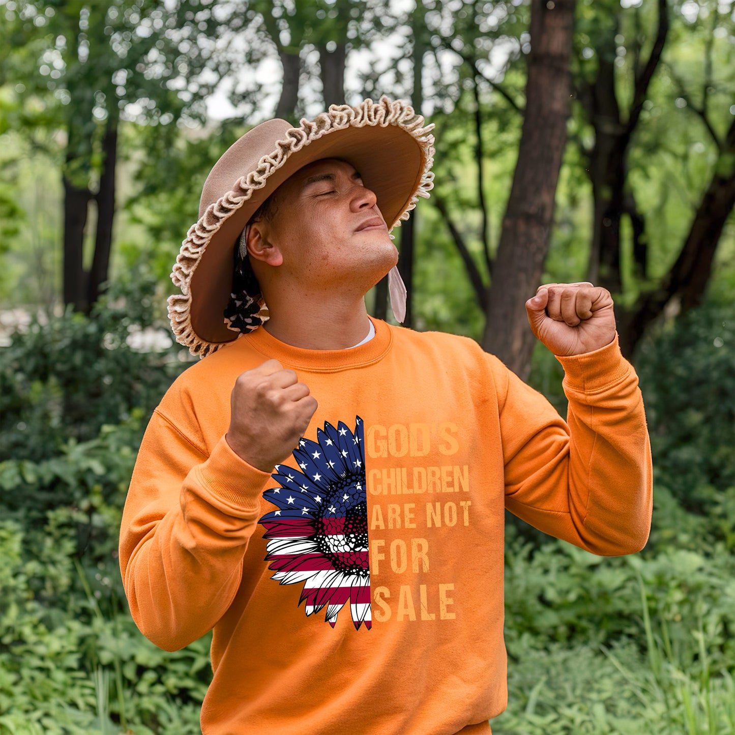 Faith Freedom Tee Half Flag Full Message For Orange Shirt Day Unisex T-Shirt/Hoodie/Sweatshirt 195