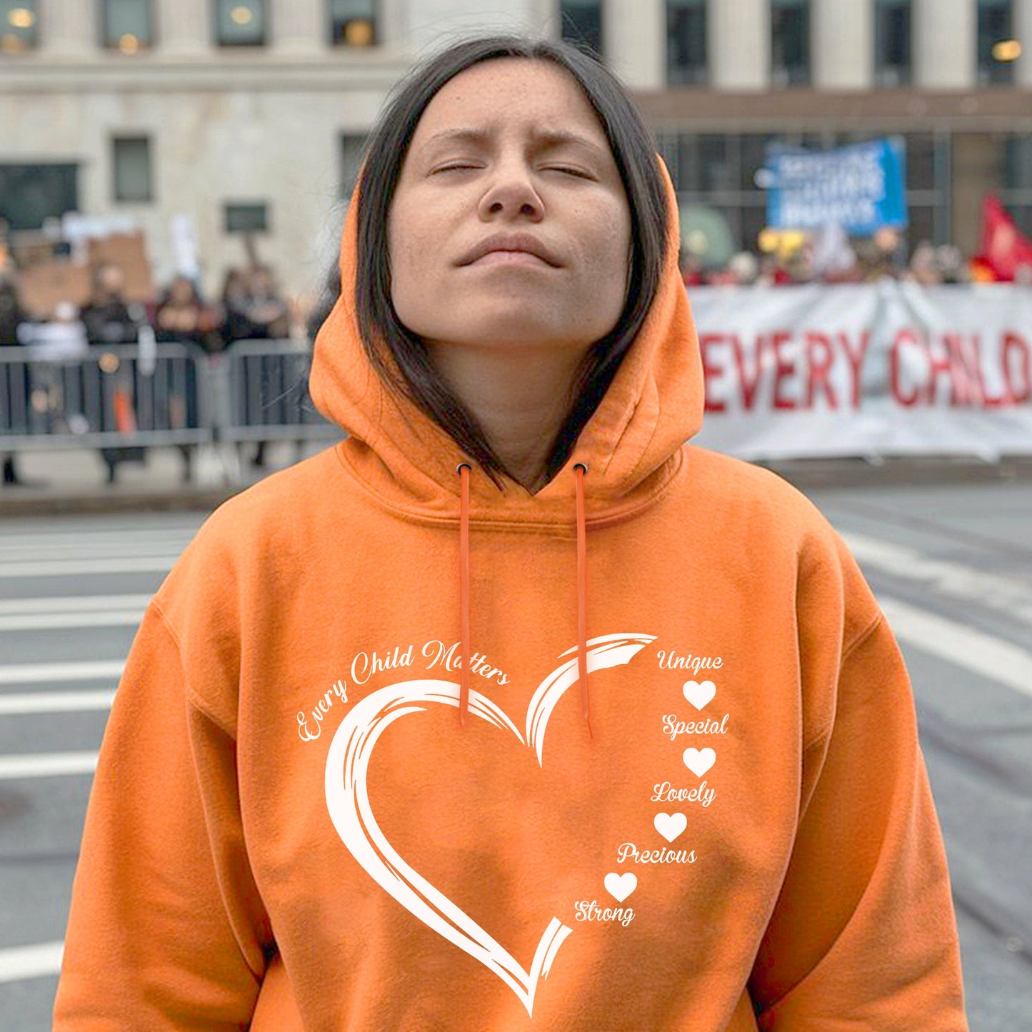 Every Child Matters White Heart Native American Unisex T-shirt/Hoodie/Sweatshirt 196