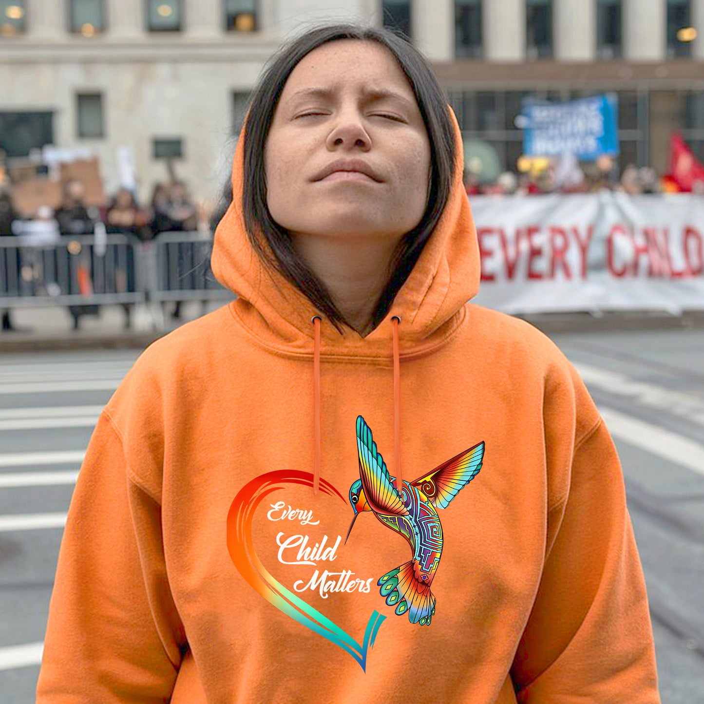 Every Child Matters Hummingbird Heart For Orange Shirt Day Unisex T-Shirt/Hoodie/Sweatshirt 197