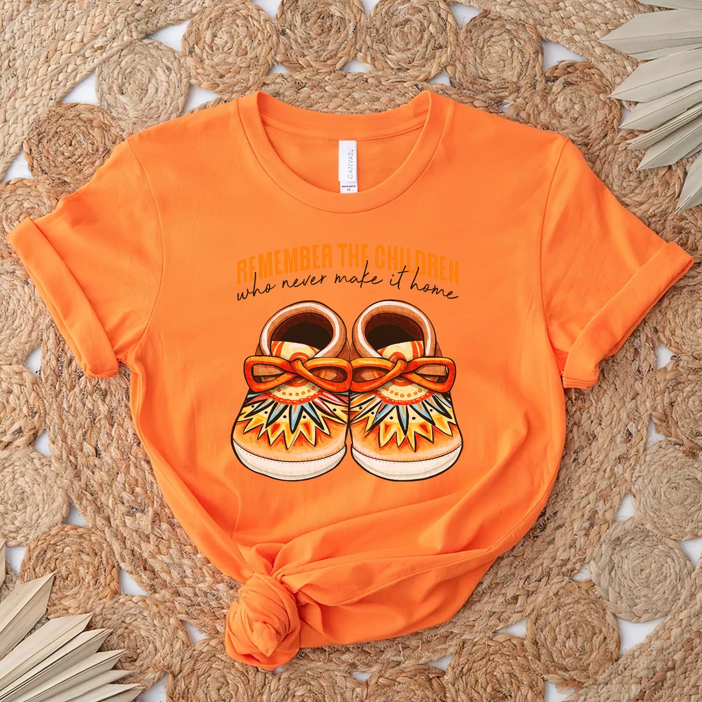 Remember the Children Orange Moccasins For Orange Shirt Day Unisex T-Shirt/Hoodie/Sweatshirt 201