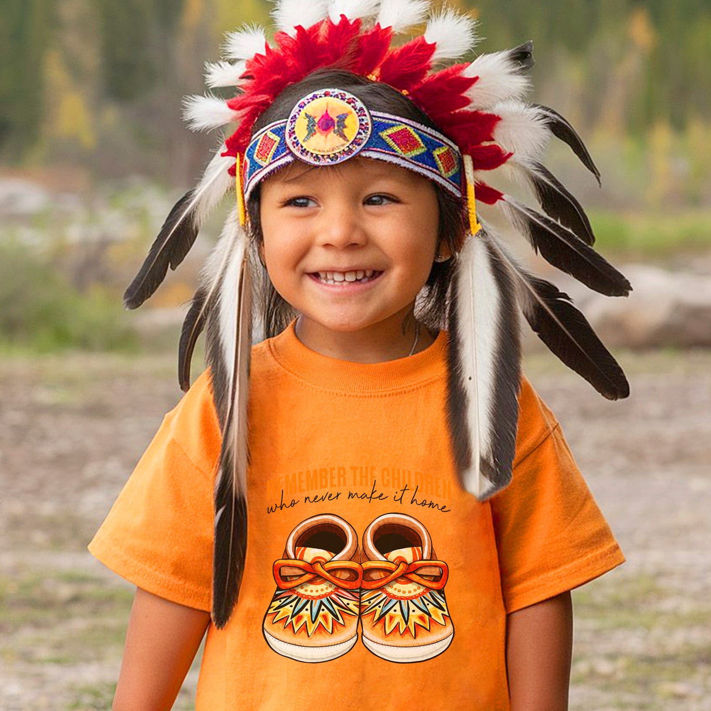 Remember the Children Orange Moccasins For Orange Shirt Day Unisex T-Shirt/Hoodie/Sweatshirt 201
