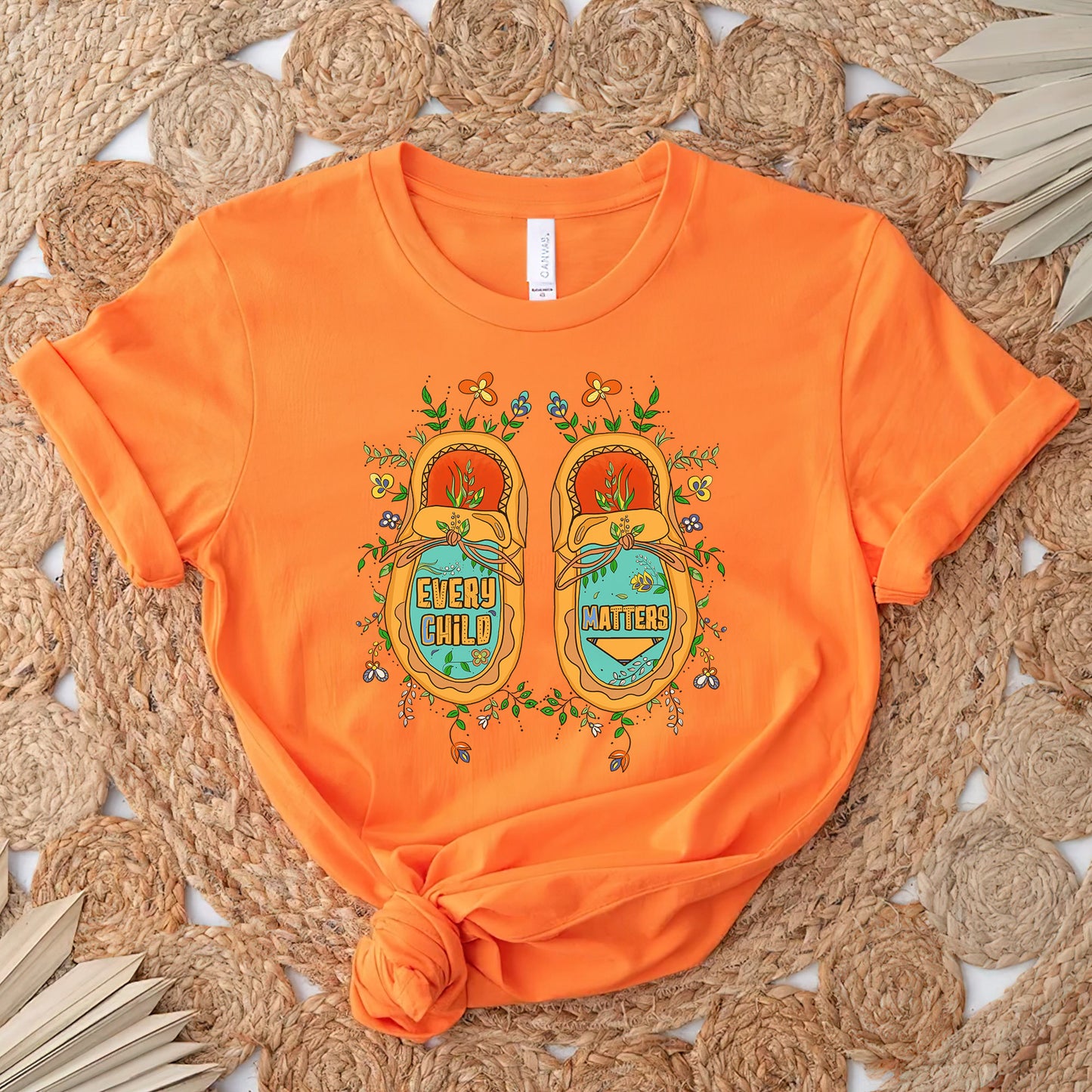 Every Child Matters Floral Moccasins For Orange Shirt Day Unisex T-Shirt/Hoodie/Sweatshirt 218