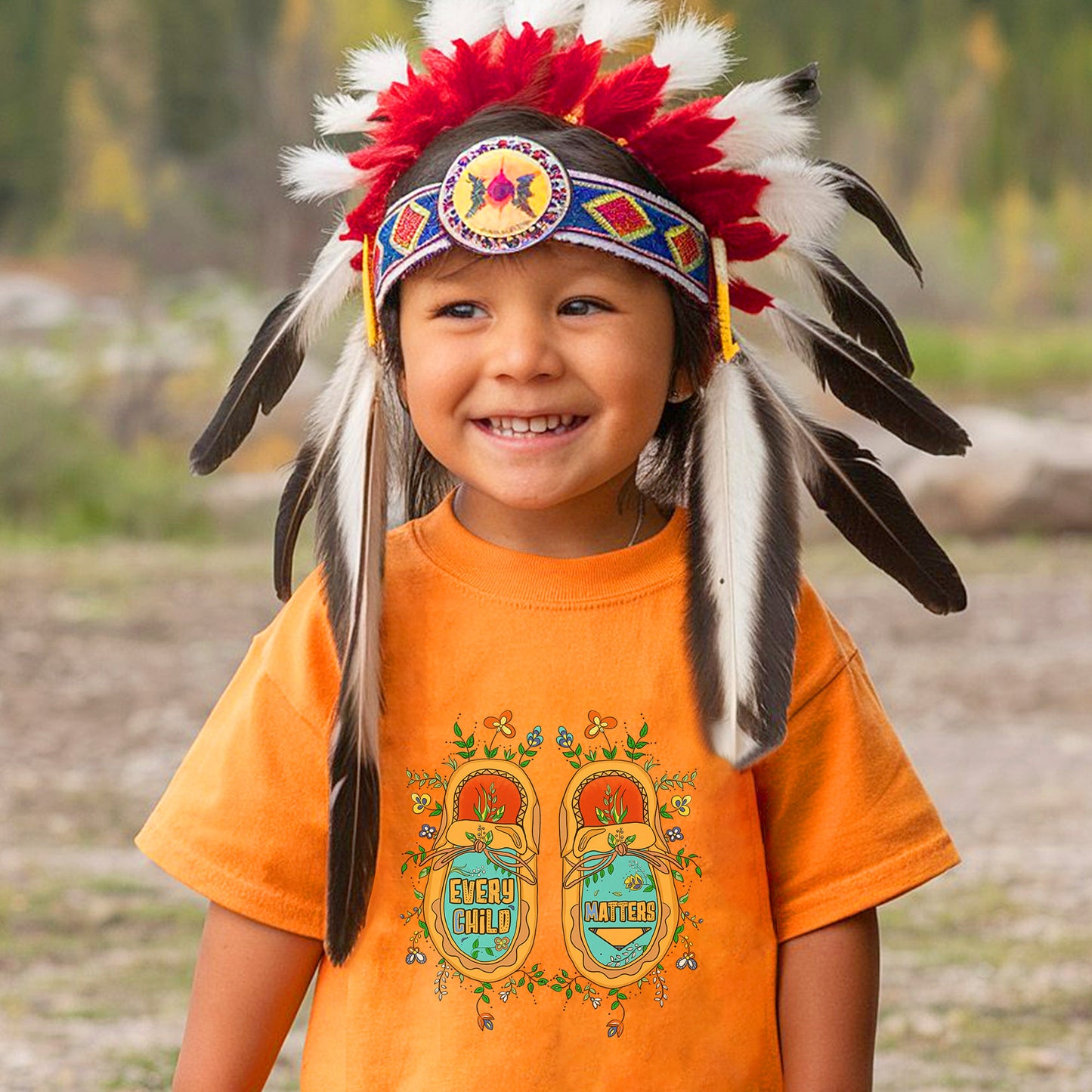 Every Child Matters Floral Moccasins For Orange Shirt Day Unisex T-Shirt/Hoodie/Sweatshirt 218