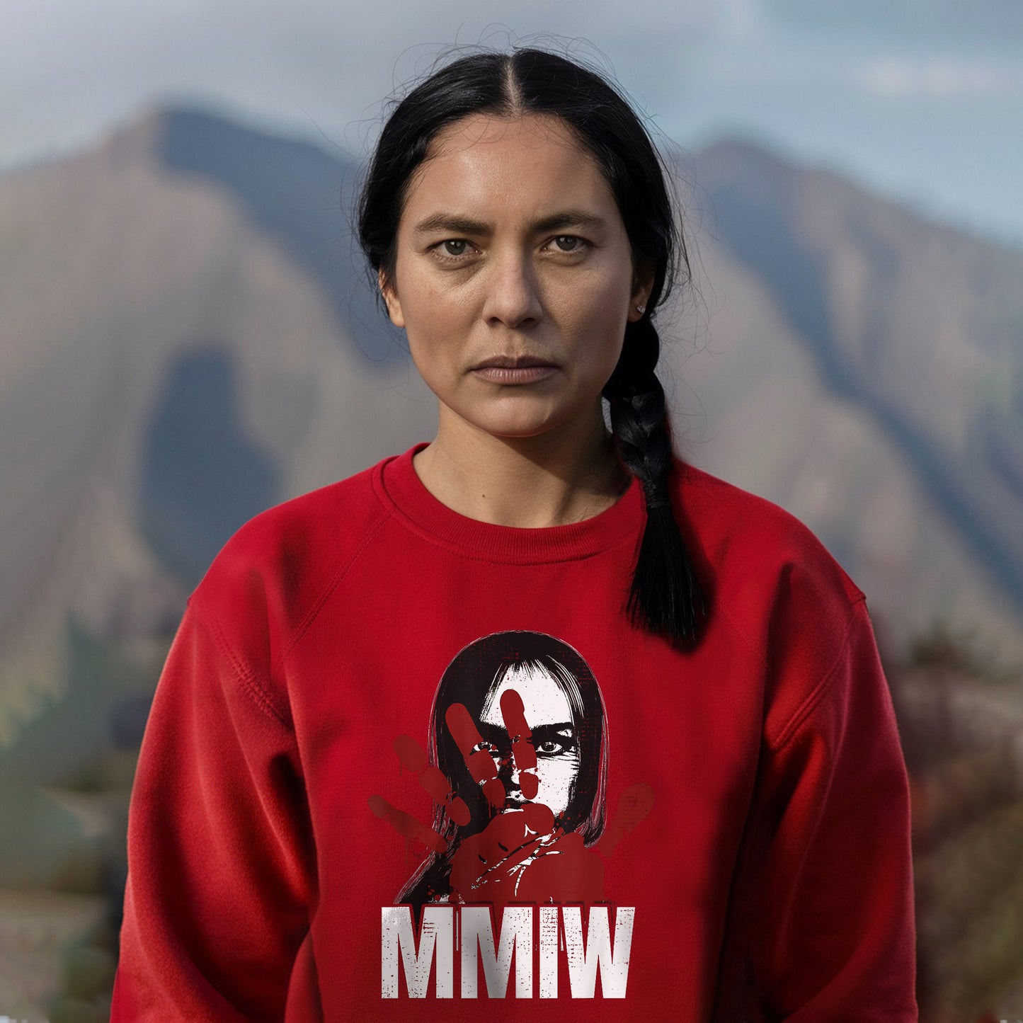 MMIW Awareness Stolen Sisters Red Hand Ind Unisex T-Shirt/T-Shirt V-Neck/Hoodie/Sweatshirt