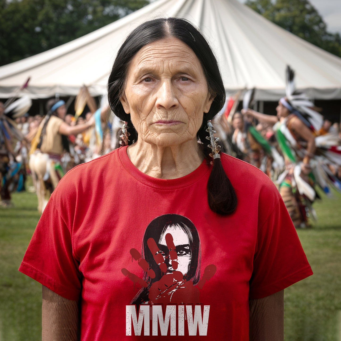 MMIW Awareness Stolen Sisters Red Hand Ind Unisex T-Shirt/T-Shirt V-Neck/Hoodie/Sweatshirt