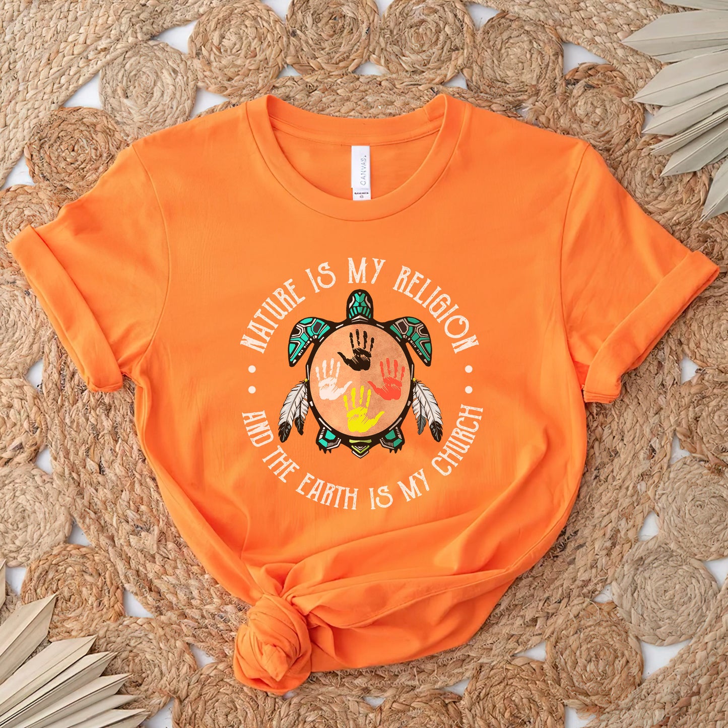 Sacred Turtle Tee Nature Is My Religion For Orange Shirt Day Unisex T-Shirt/Hoodie/Sweatshirt 257