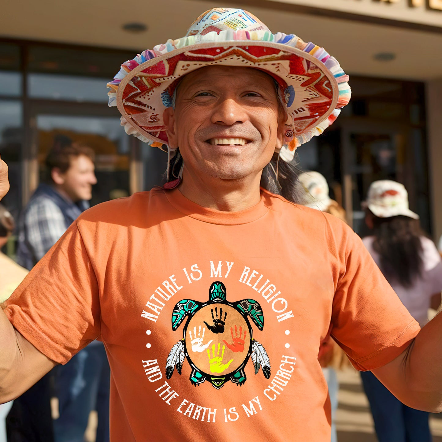 Sacred Turtle Tee Nature Is My Religion For Orange Shirt Day Unisex T-Shirt/Hoodie/Sweatshirt 257