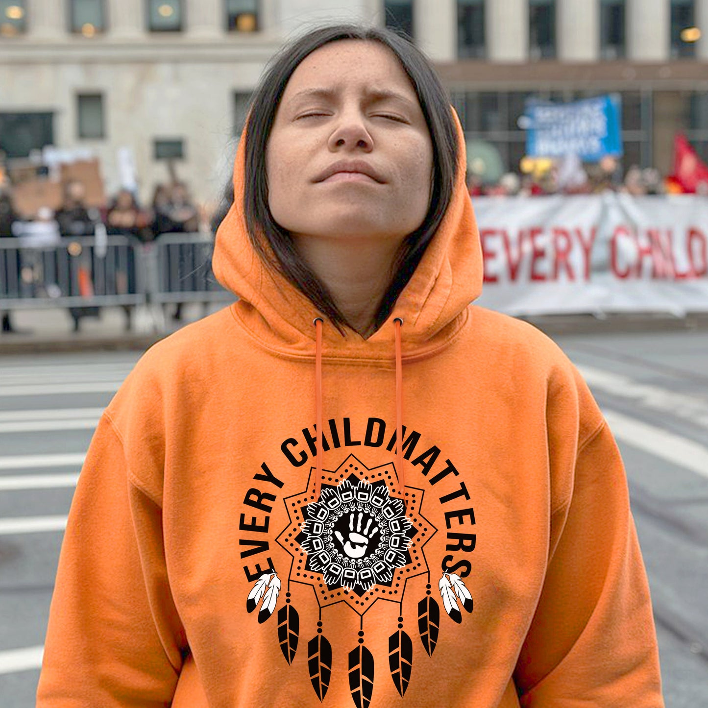 Dreamcatcher Handprint Every Child Matters For Orange Shirt Day Unisex T-Shirt/Hoodie/Sweatshirt 265