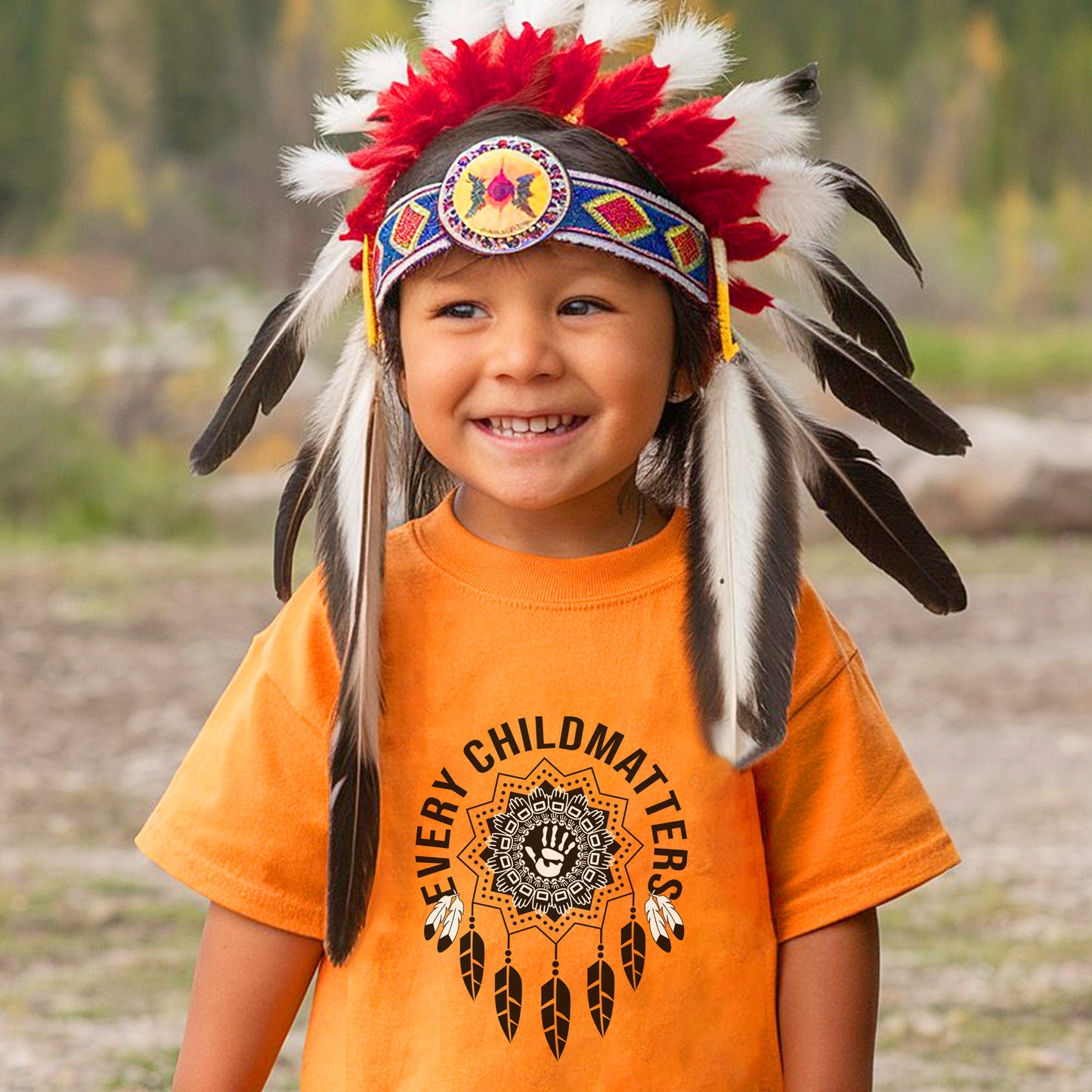 Dreamcatcher Handprint Every Child Matters For Orange Shirt Day Unisex T-Shirt/Hoodie/Sweatshirt 265